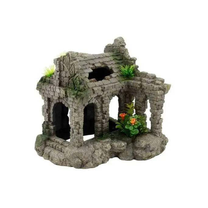 Comparer les prix de Décoration pour aquarium fleurie Aquavie Zen Ruine
