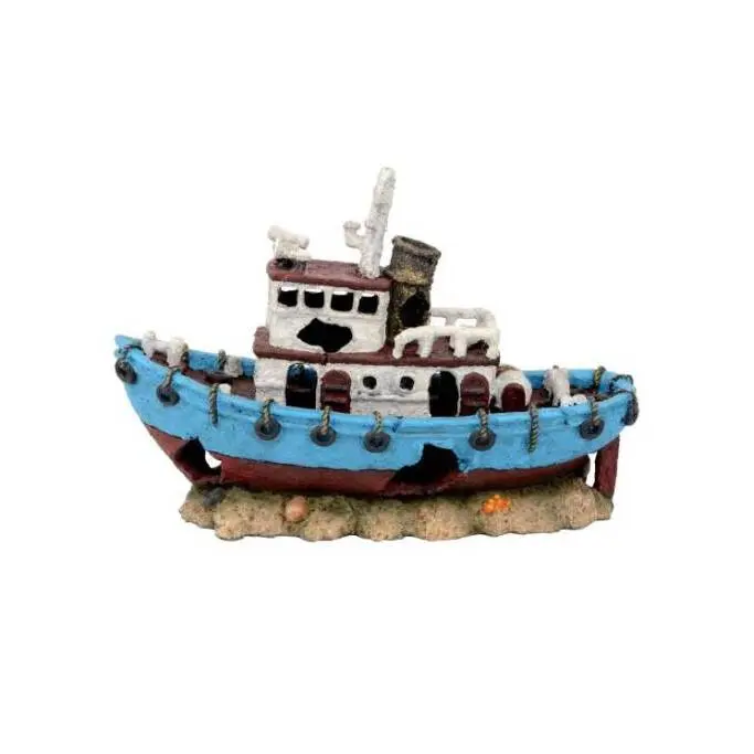 Meilleurs prix pour Décoration pour aquarium Aquavie Bateau Peche