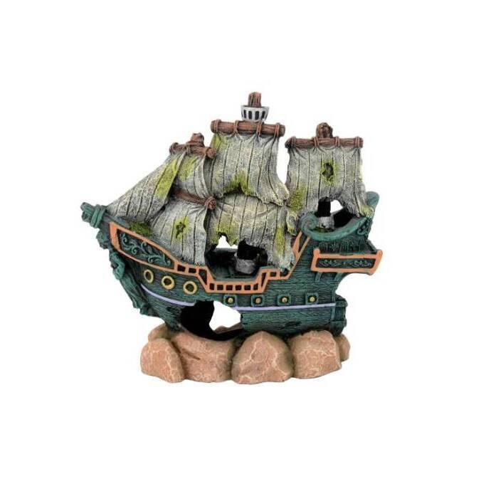 Comparer les prix de Décoration pour aquarium Aquavie Bateau Pirate Epave Pm