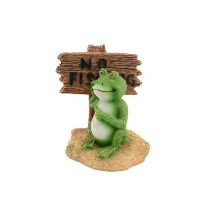 Meilleurs prix pour Décoration pour aquarium Aquavie Fun Grenouille Panneau