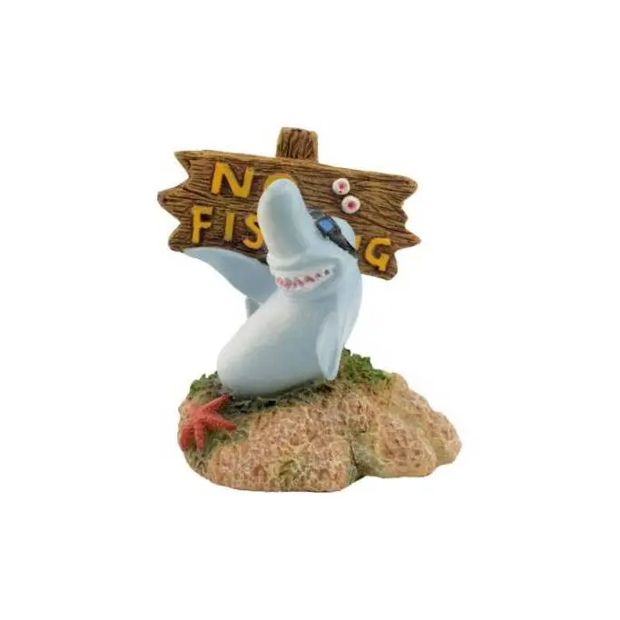 Meilleurs prix pour Décoration pour aquarium Aquavie Fun Requin Panneau