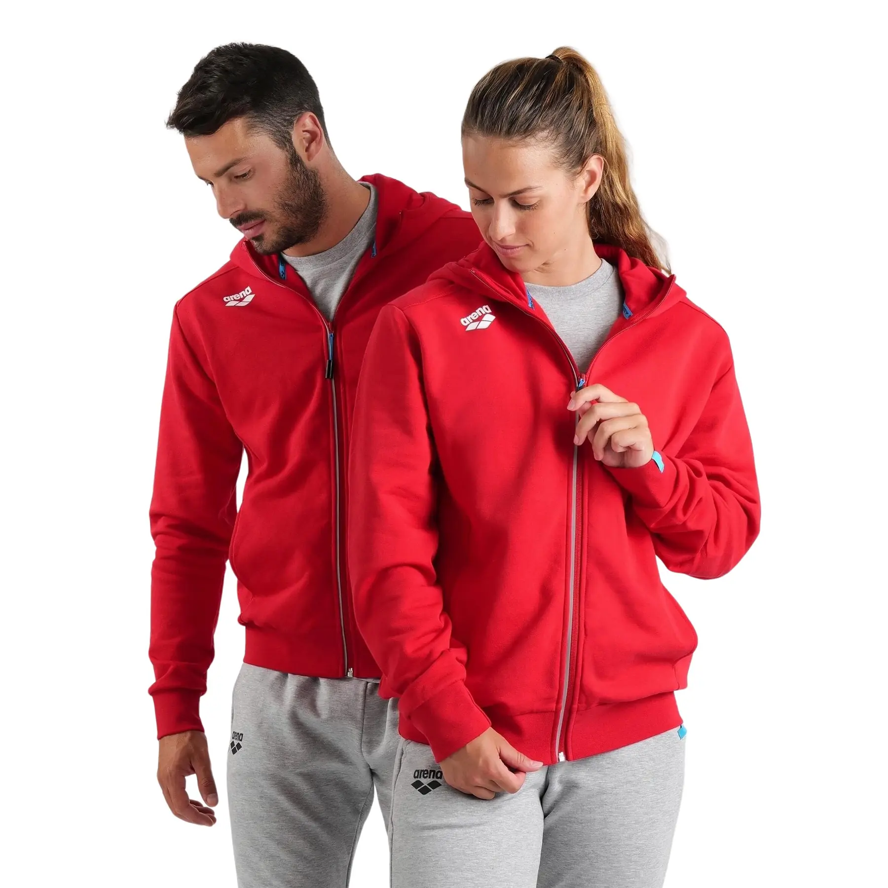 Arena Unisex Rouge Hooded Jacket Team Panel
