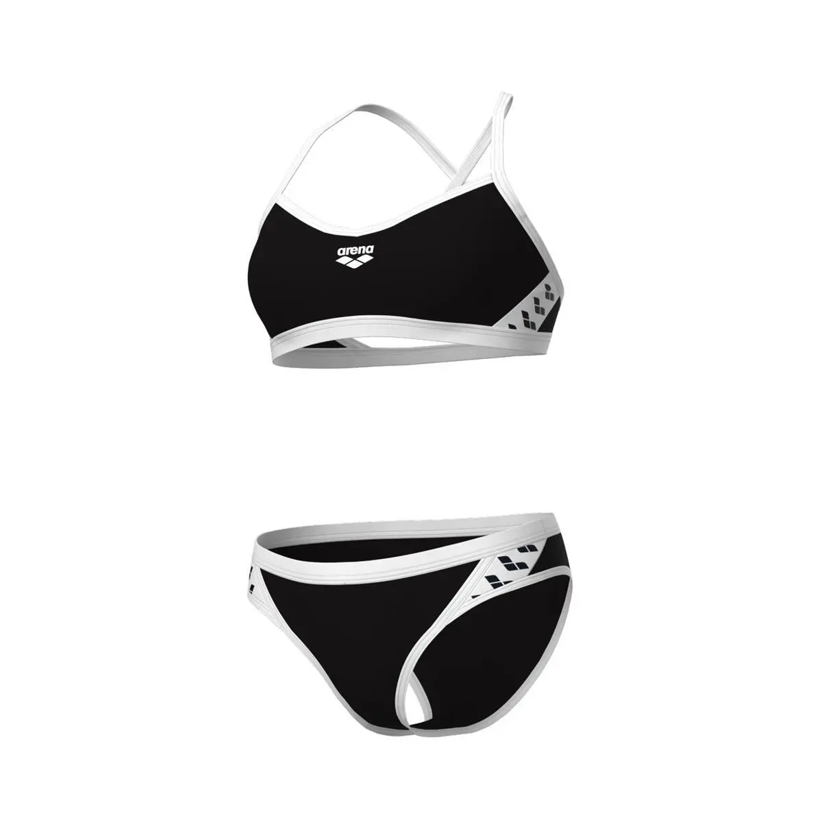 Arena Women's Noir Solid Cross-Back Two-Piece Swimsuit For Icons