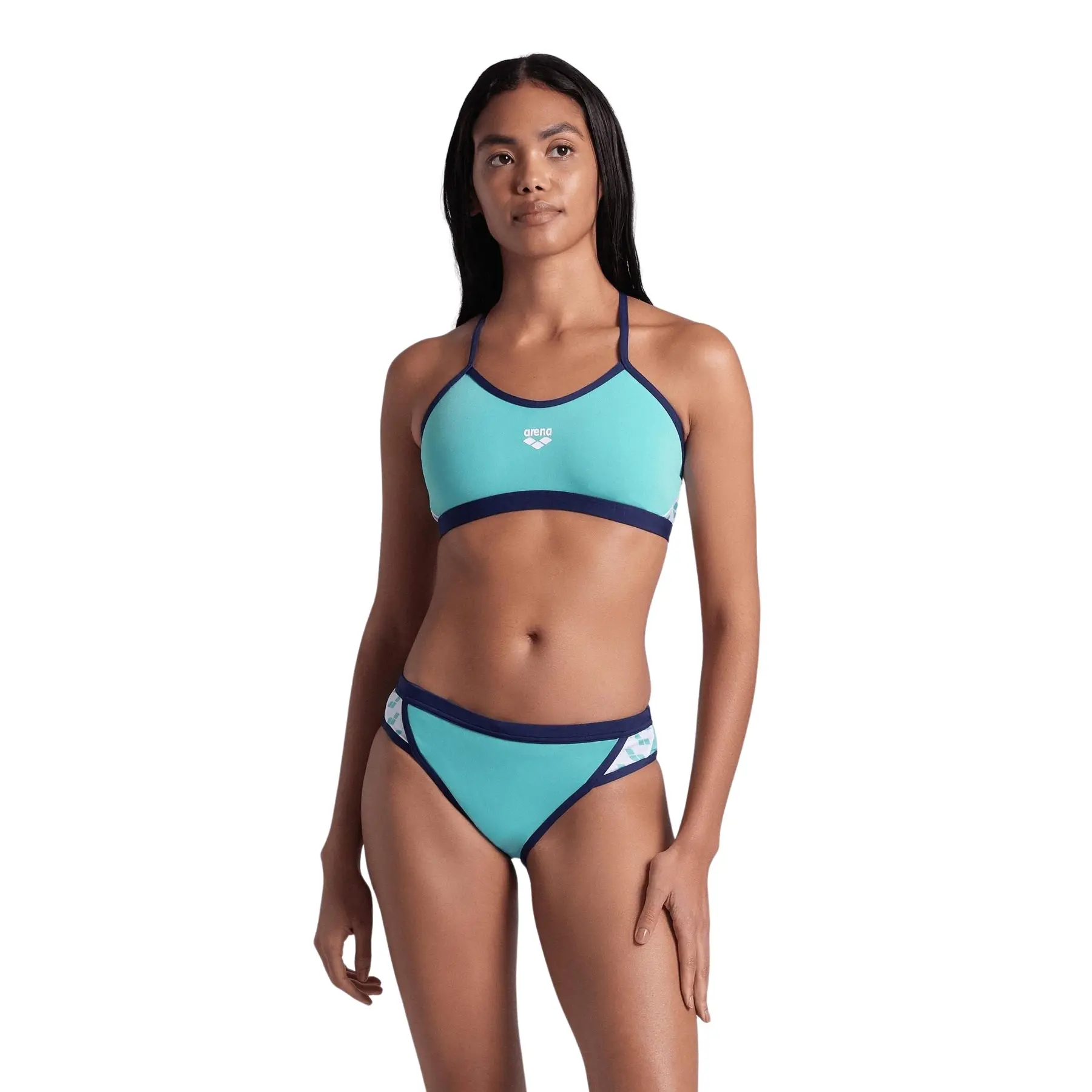 Arena Women's Bleu 2-Piece Swimsuit For Icons Cross Back Solid
