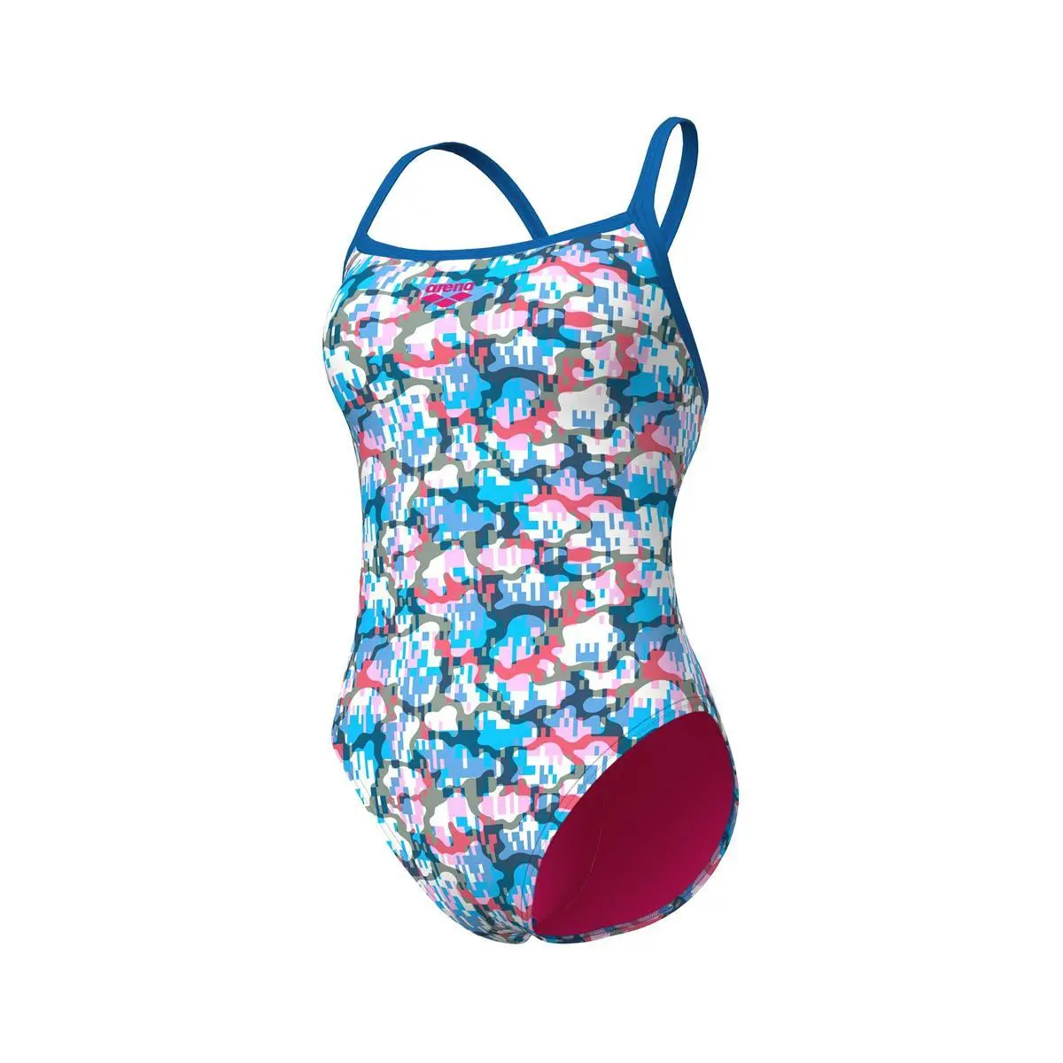 Arena Women's Bleu 1-Piece Swimsuit Multi Camo Challe