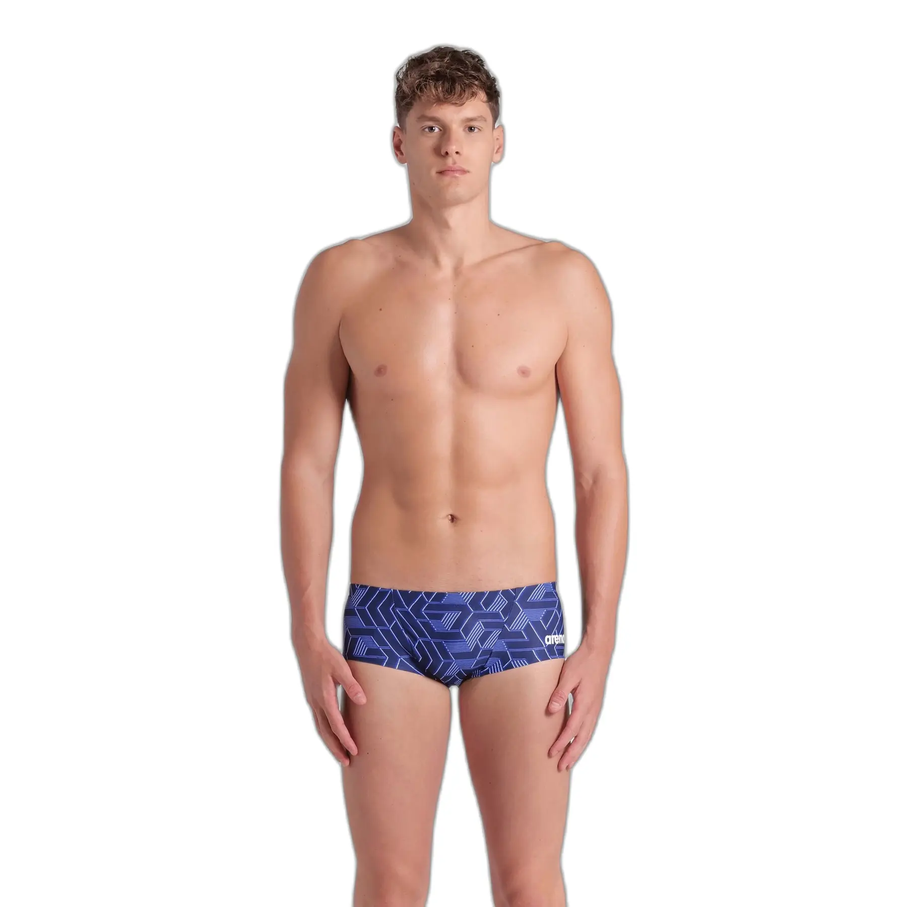 Arena Men's Bleu Low-Rise Swim Trunks Escape