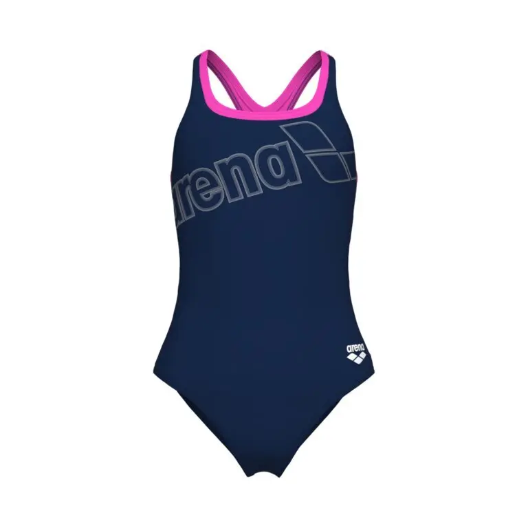 Arena Girls Bleu One-Piece Swimsuit For Logo Pro