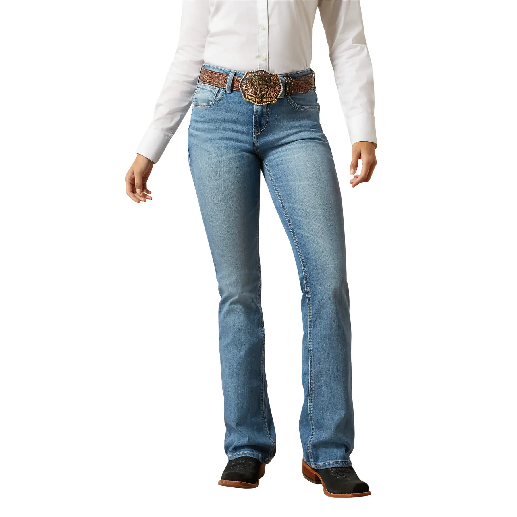 Comparer les prix de Jeans d'équitation Bootcut femme Ariat High Rise Rowyn