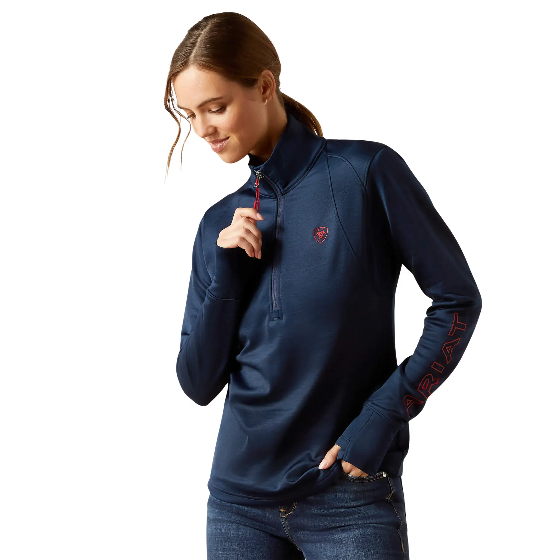 Ariat Women's Bleu 1/2 Zip Fleece Team Eq