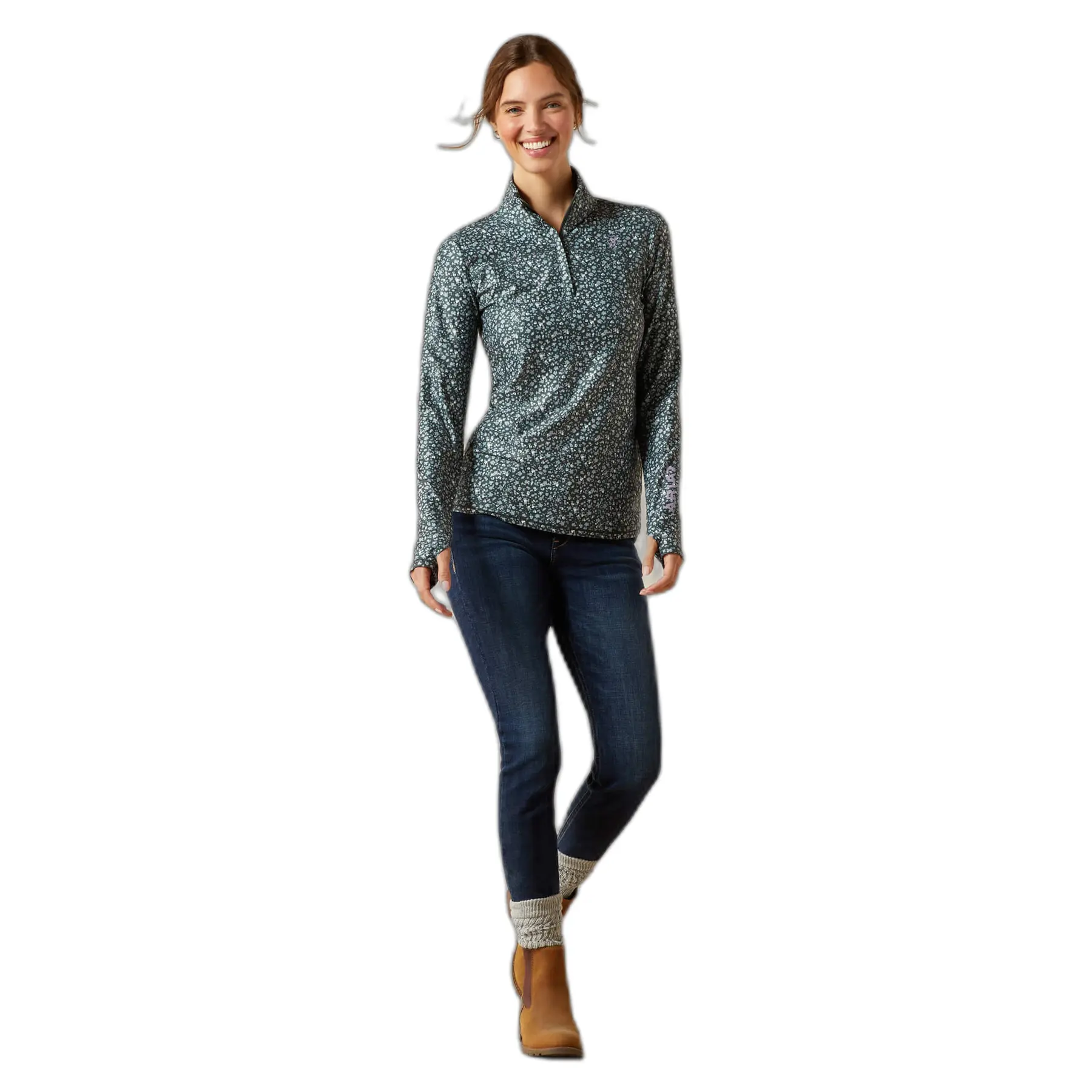Ariat Women's Noir 1/4 Zip Riding Jersey Lowell 3.0