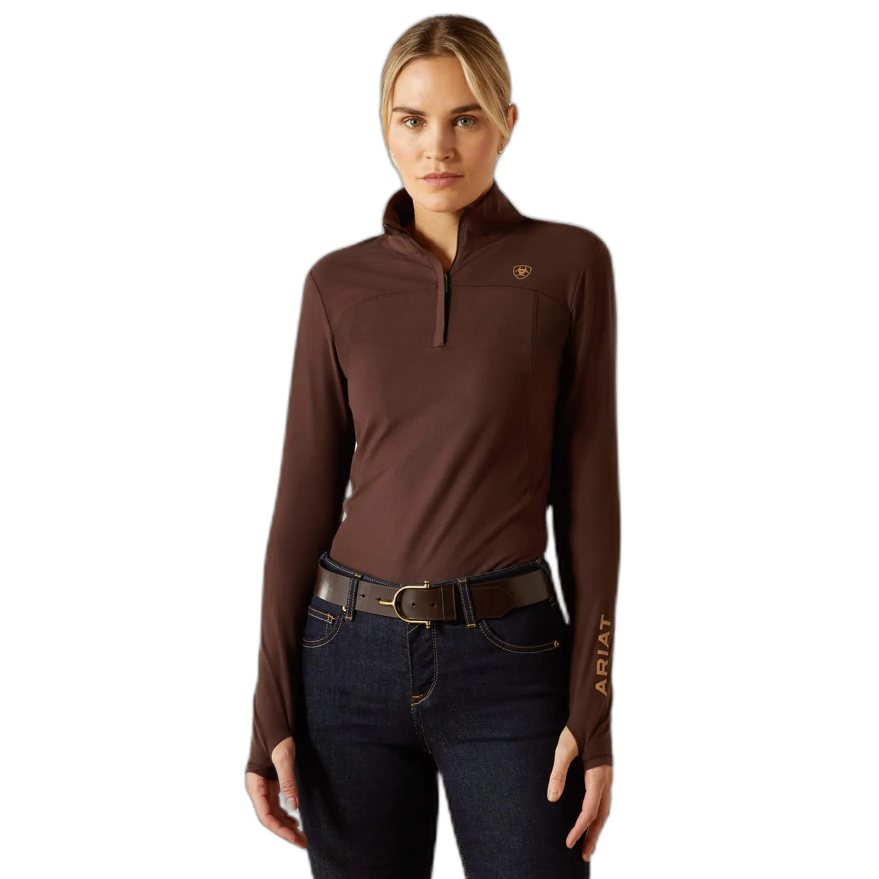 Ariat Women's Marron 1/4 Zip Riding Jersey Lowell 3.0