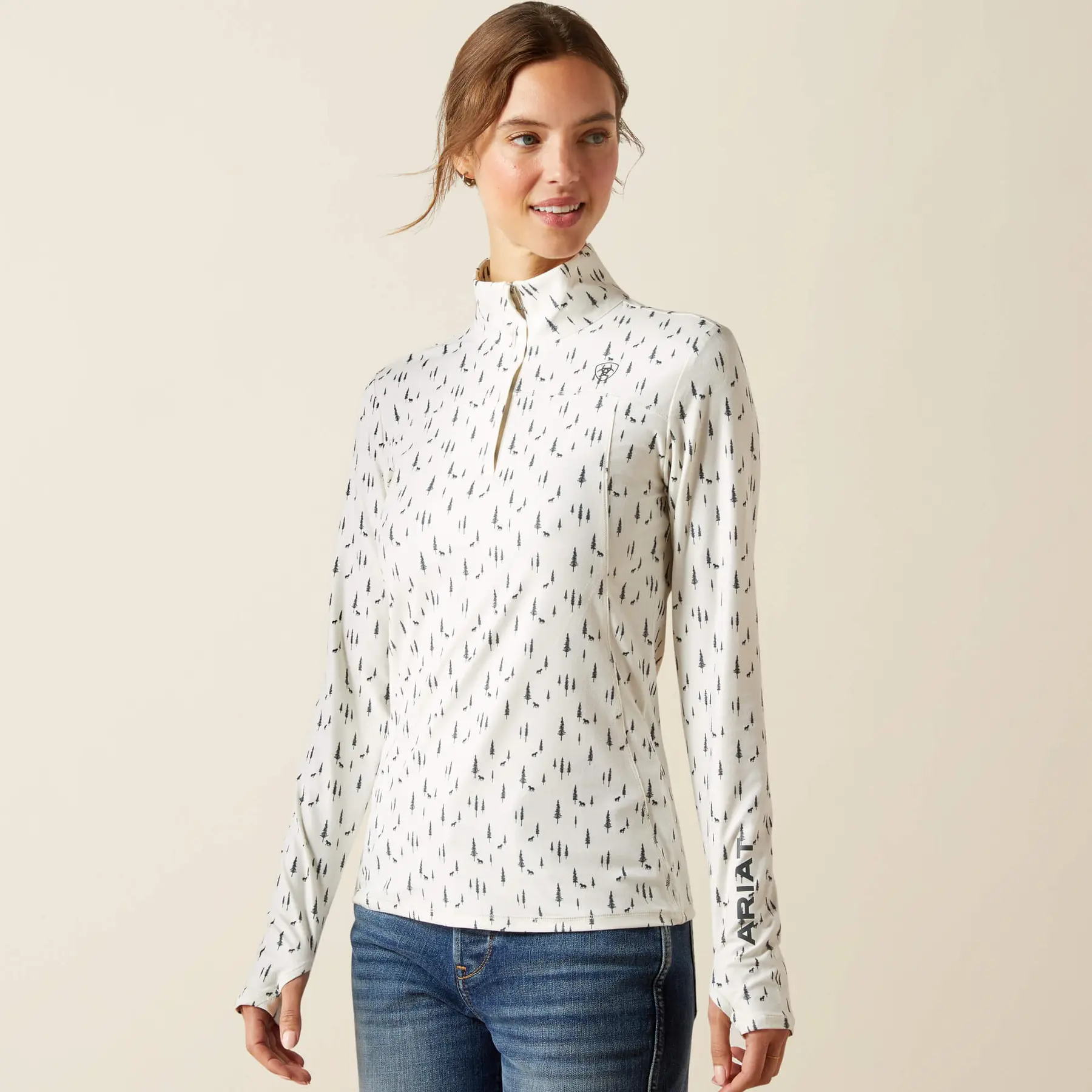 Ariat Women's Blanc 1/4 Zip Riding Jersey Lowell 3.0