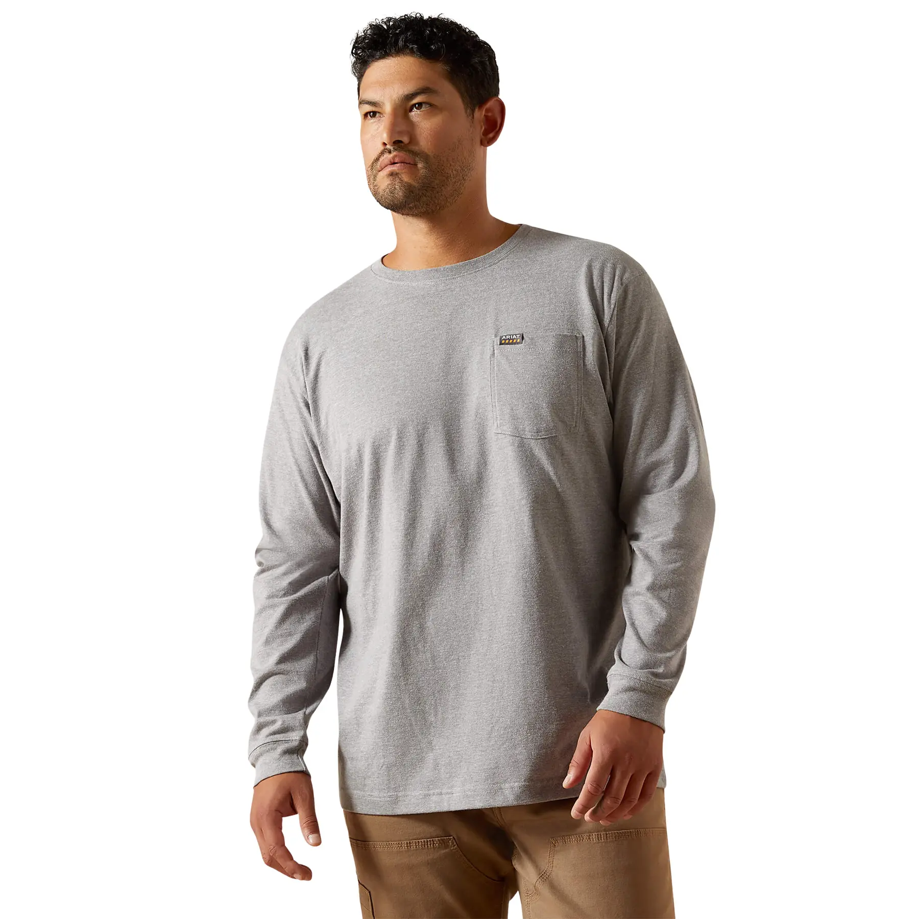 Langarm-T-Shirt mit Tasche Ariat Rebar Cotton Strong Standard
