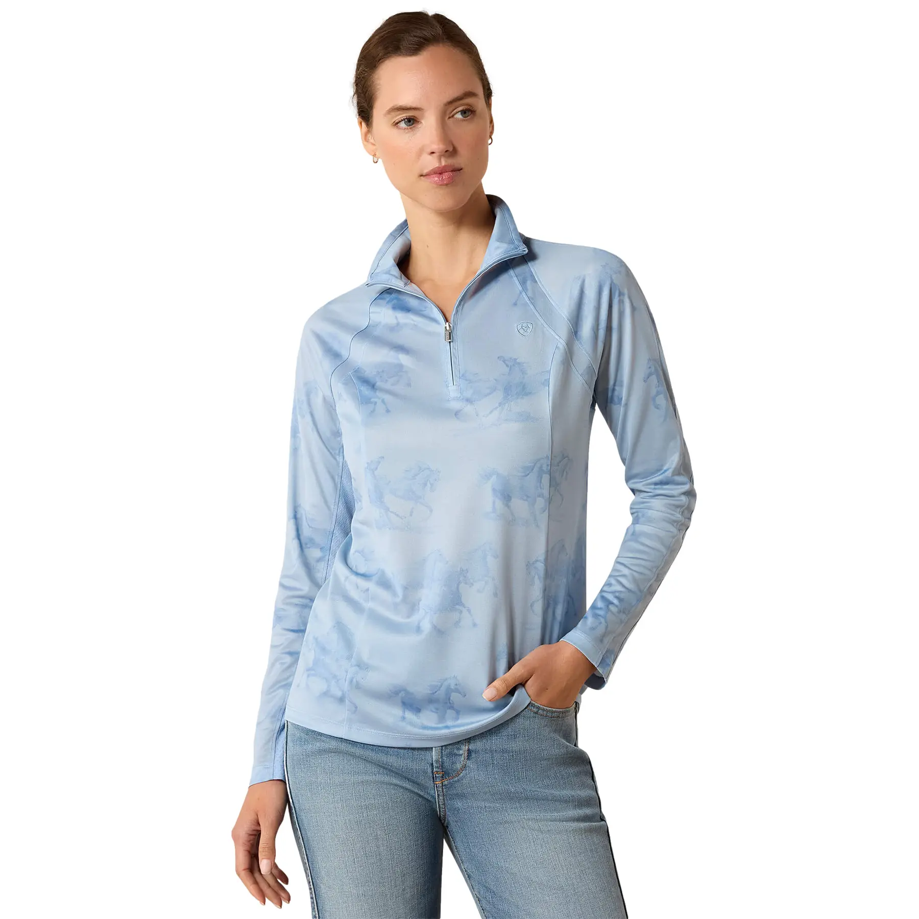 Reittrikot 1/4 Reißverschluss, Damen Ariat Sunstopper 3.0