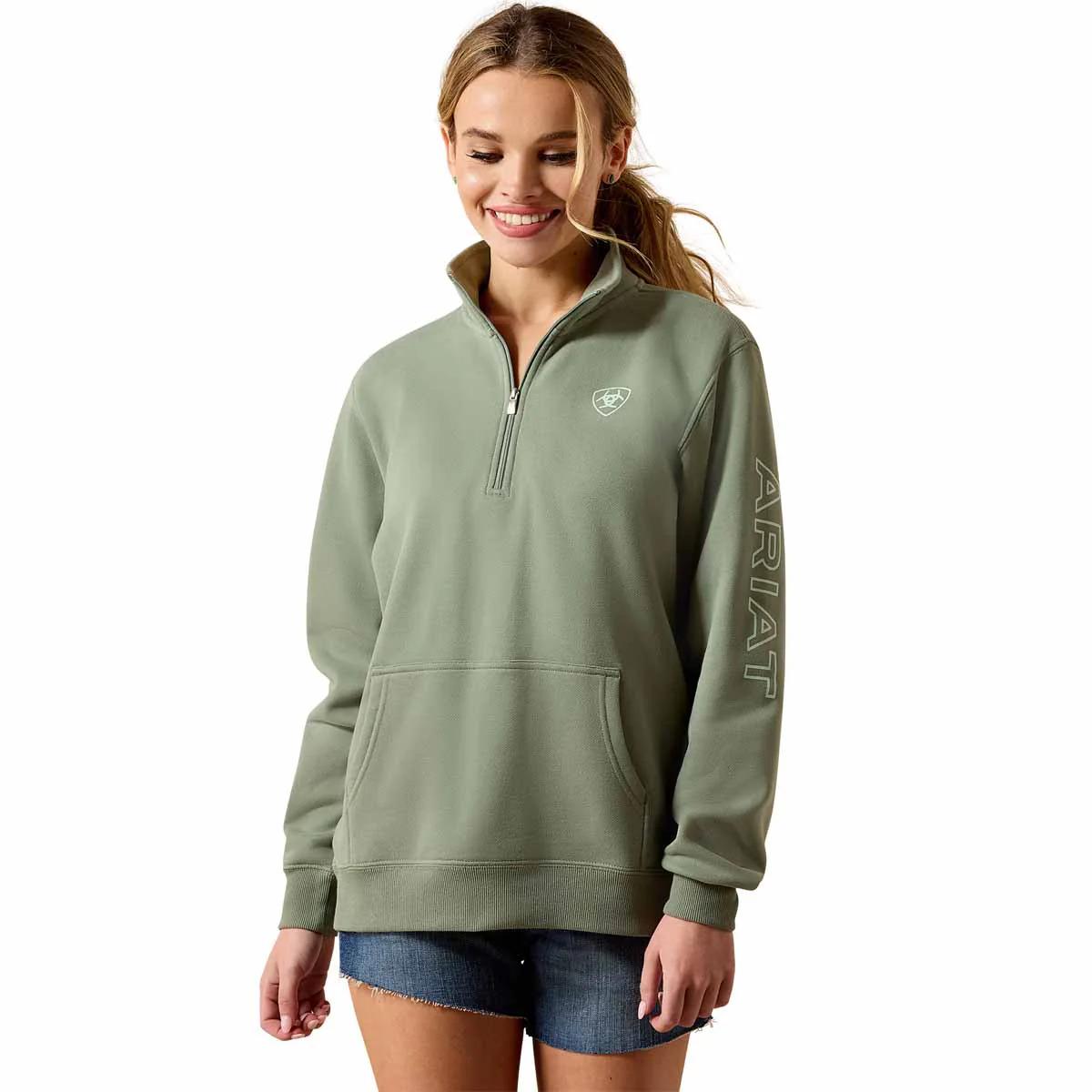 0197318792960 - Sweatshirt 1 2 Zip Women Ariat Foundation
