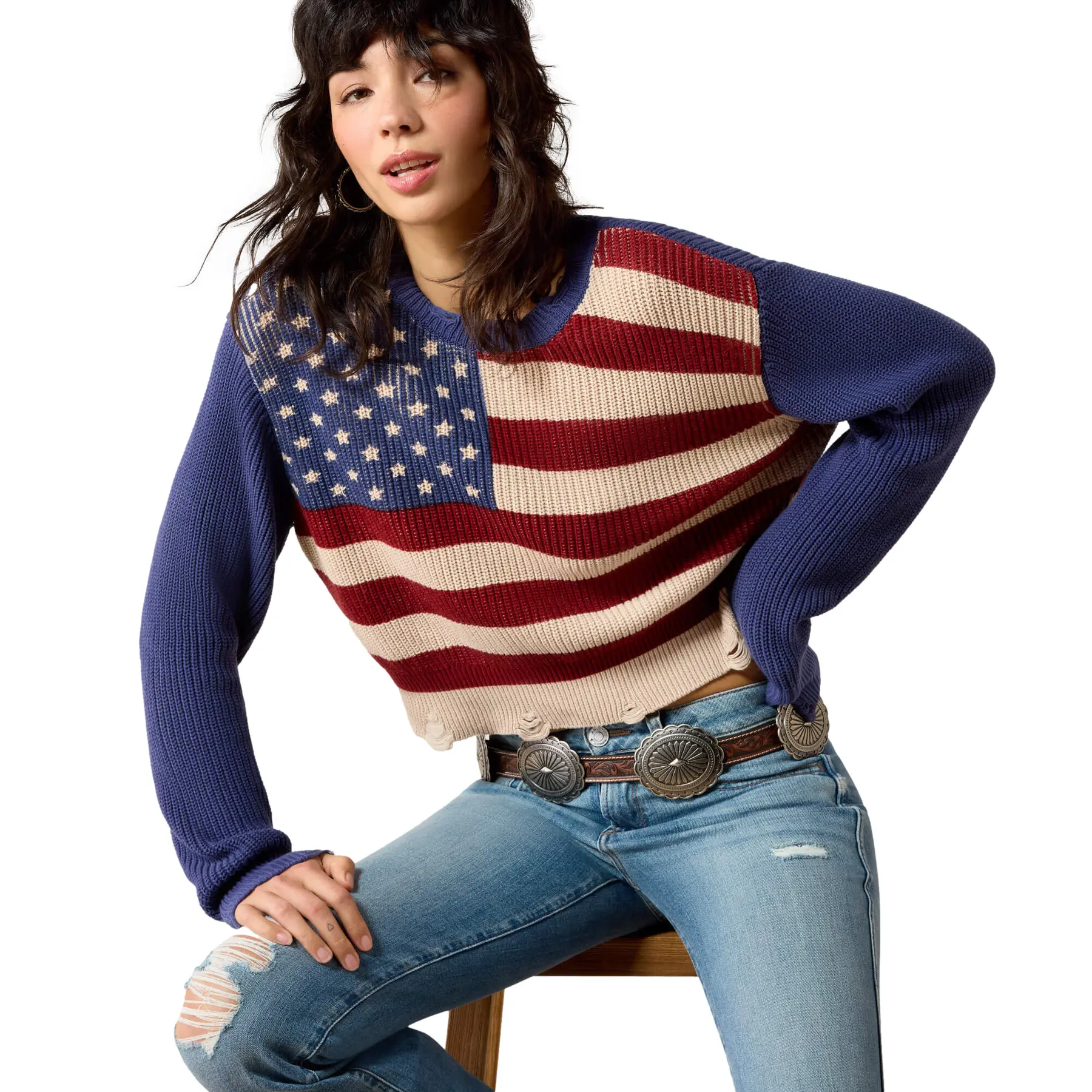 Image of Pullover Damen Ariat Americana