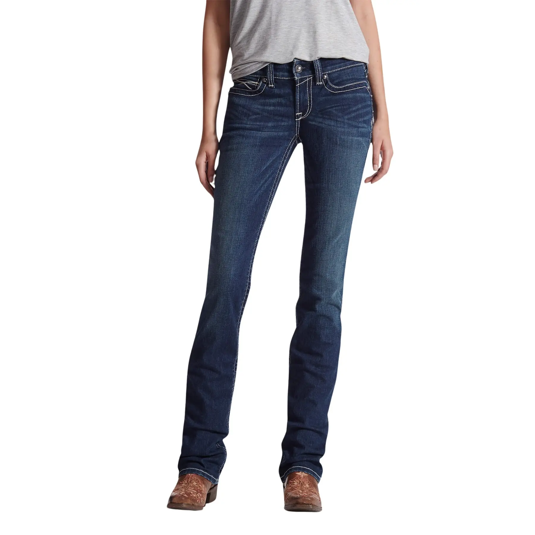 Jeans d'équitation femme Ariat R.E.A.L. Straight Icon