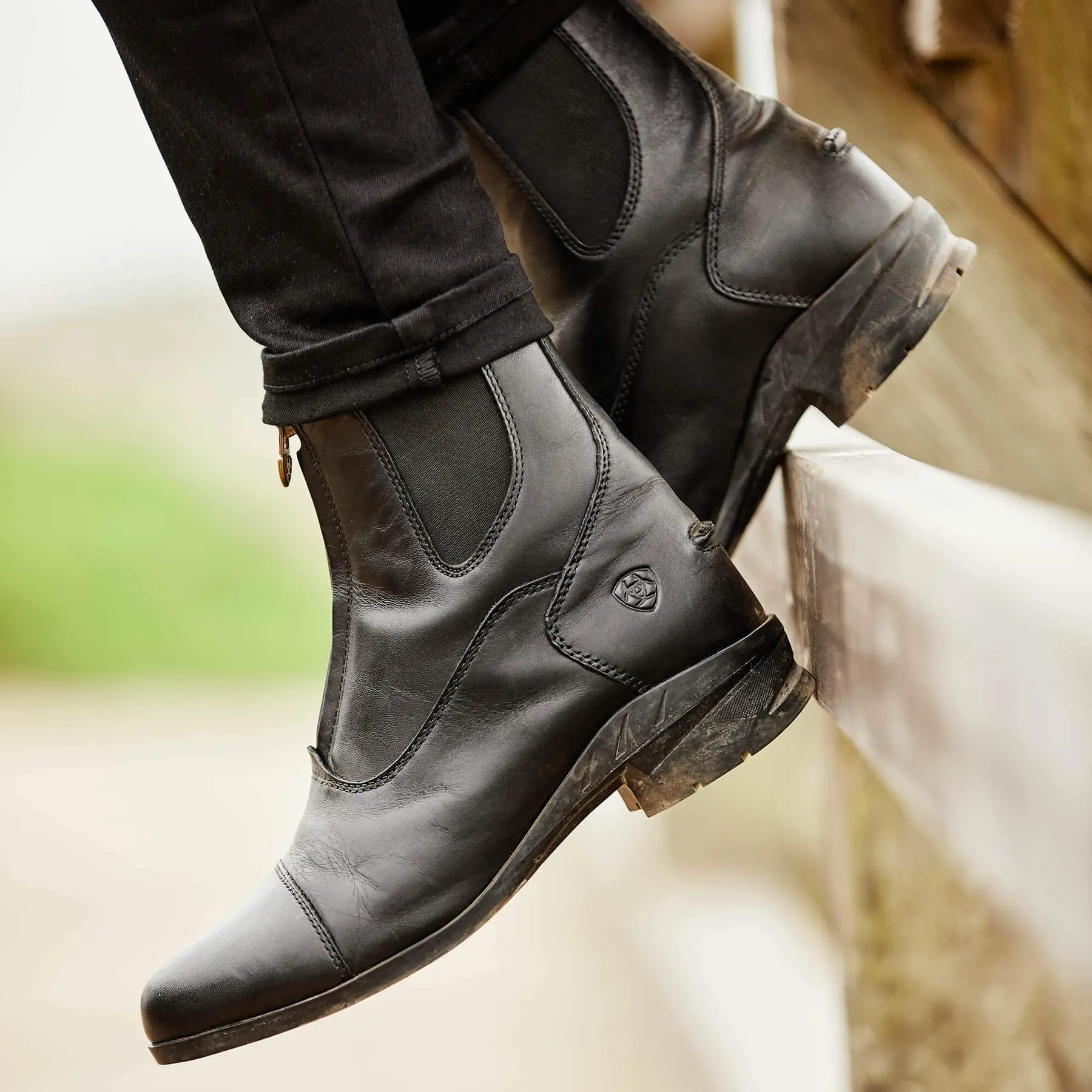 Bottes Paddock Ariat Femme Bottes D'équitation Femme ARIAT Performer Nitro - Cuir Grain Entier étanche - Taille 38 Bottes équitation Cuir Imperméable Lace-up