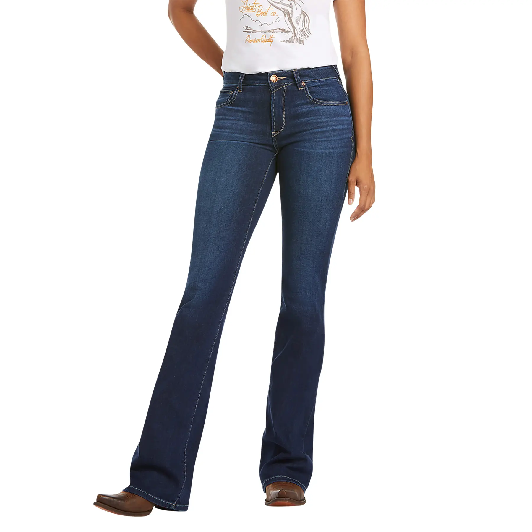 Comparer les prix de Jeans d'équitation femme Ariat Ultra Stretch Perfect Rise Katie Flare