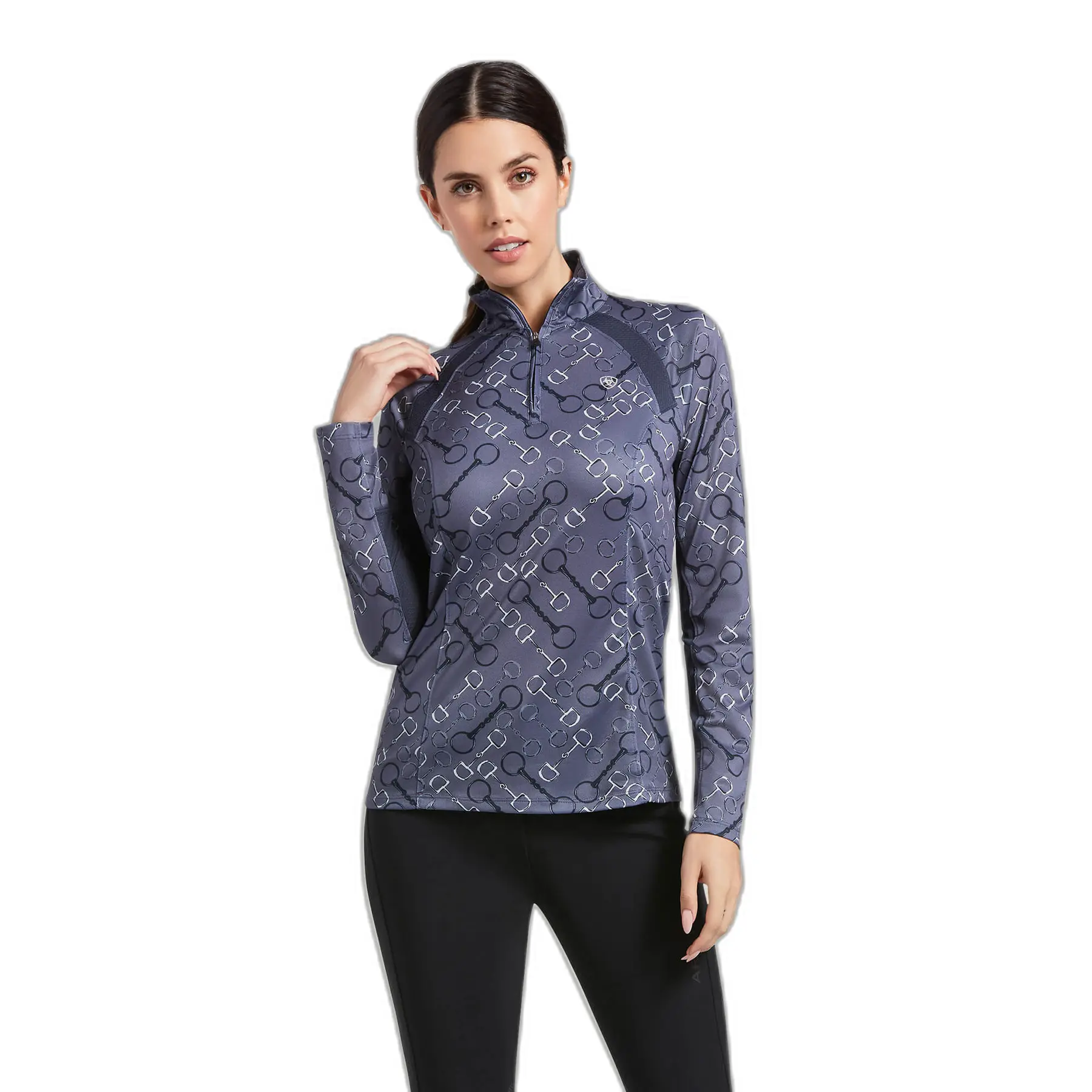 Meilleurs prix pour Maillot équitation 1/4 zip femme Ariat Sunstopper 2.0