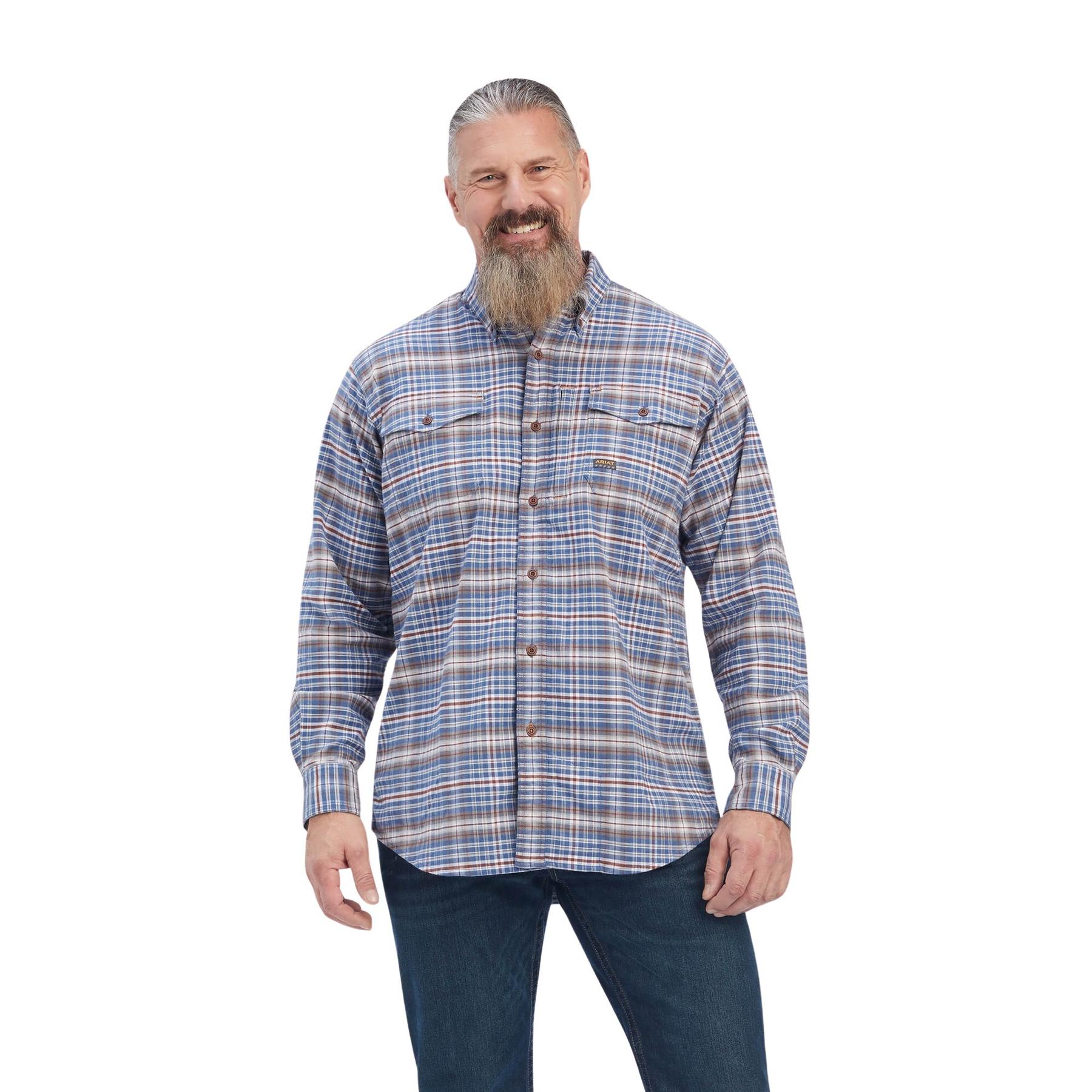 0195696254681 - Langarmshirt Ariat Rebar Flannel DuraStretch