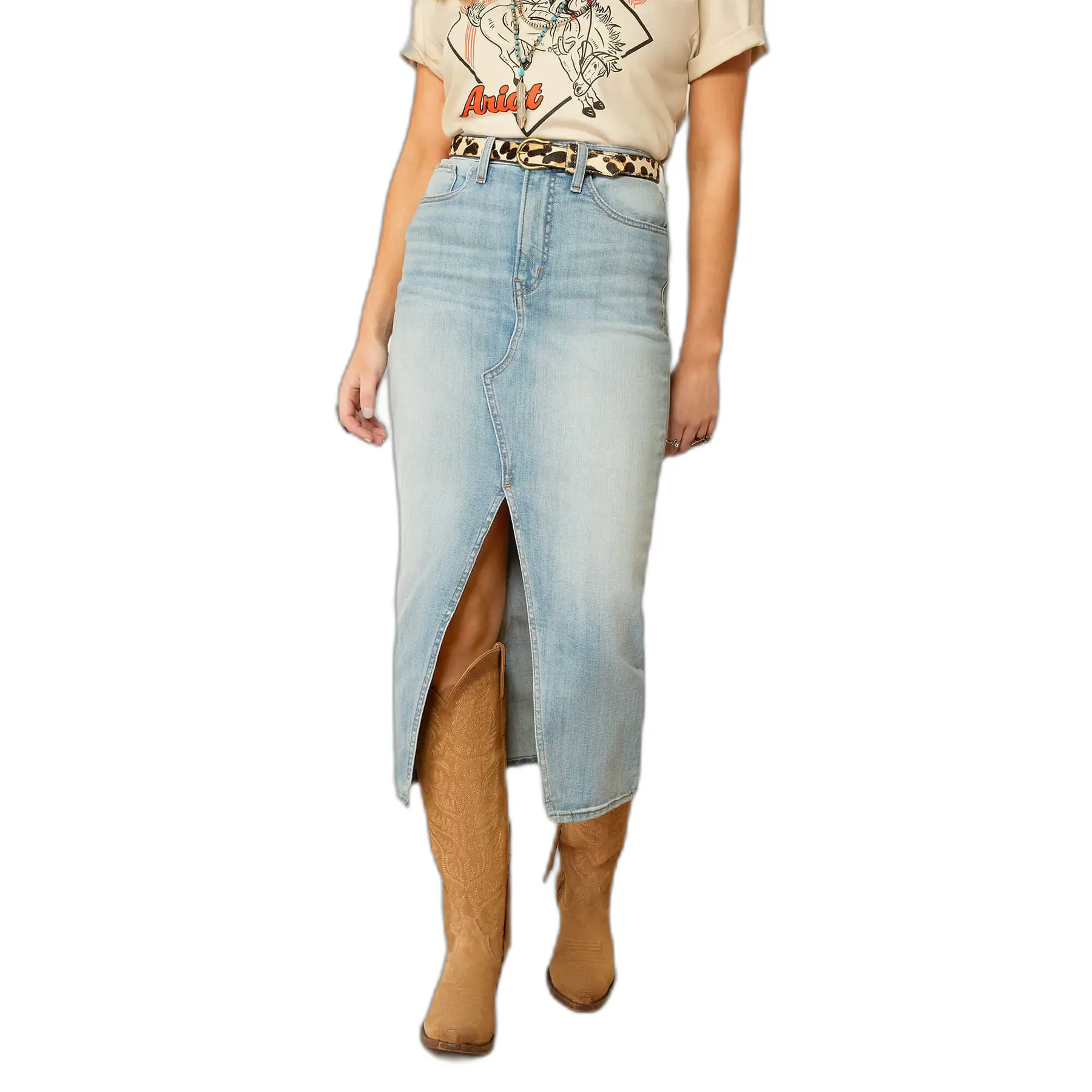 Gonna in denim da donna Ariat Midi