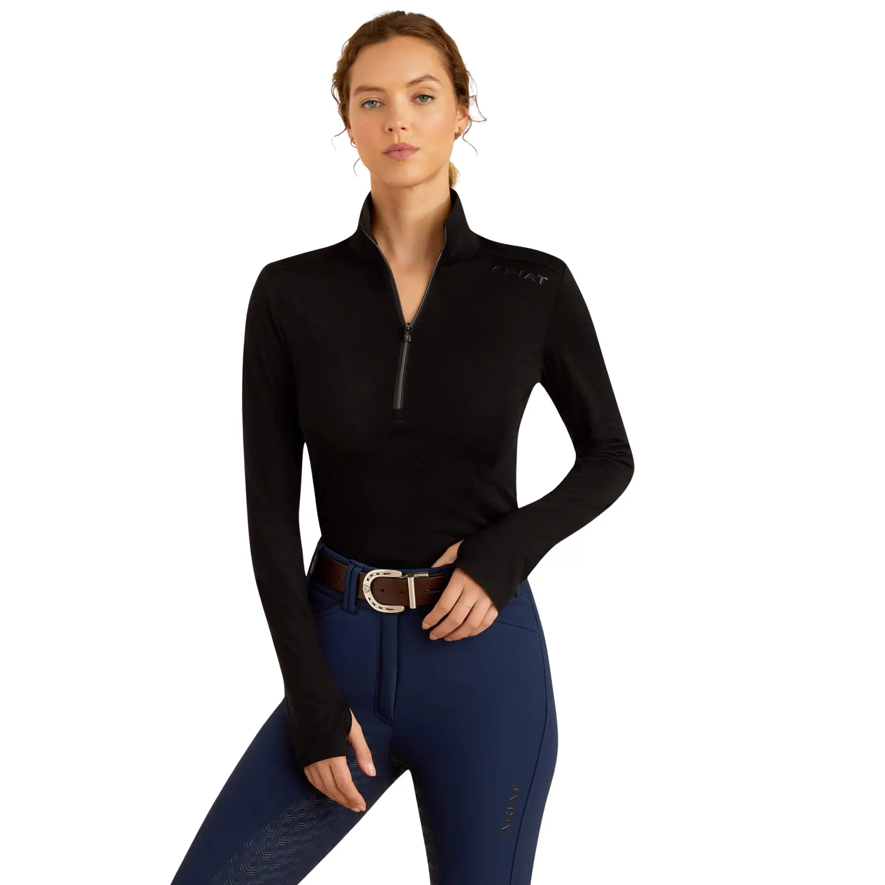 Comparer les prix de Maillot équitation mid zip femme Ariat Cheviot