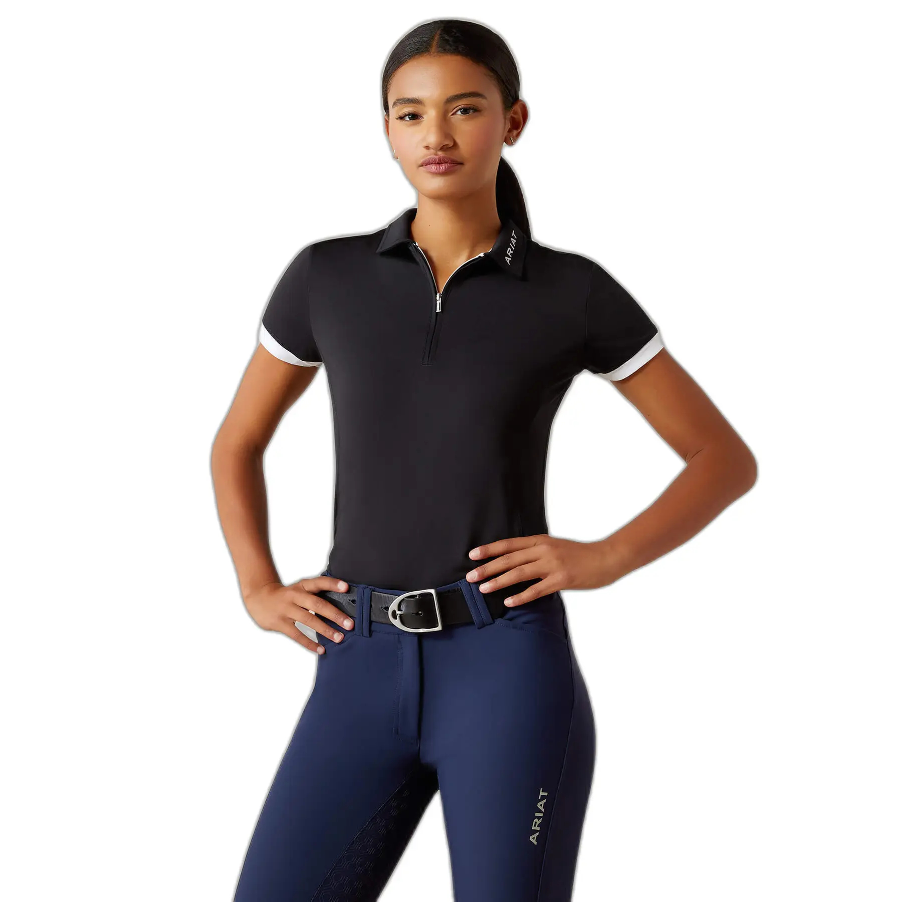 Ariat Women's Noir Riding Polo Shirt Bandera