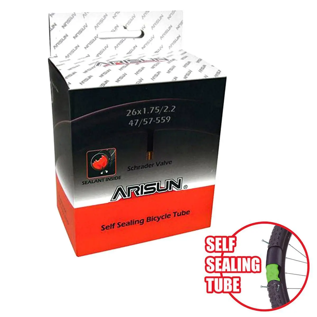 Schrader-Ventil-Schlauch Arisun 26x1.75/2.2