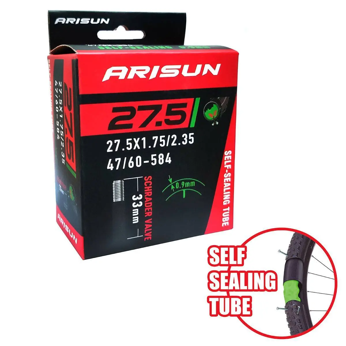 Schrader-Ventil-Schlauch Arisun 27x1.75/2.35