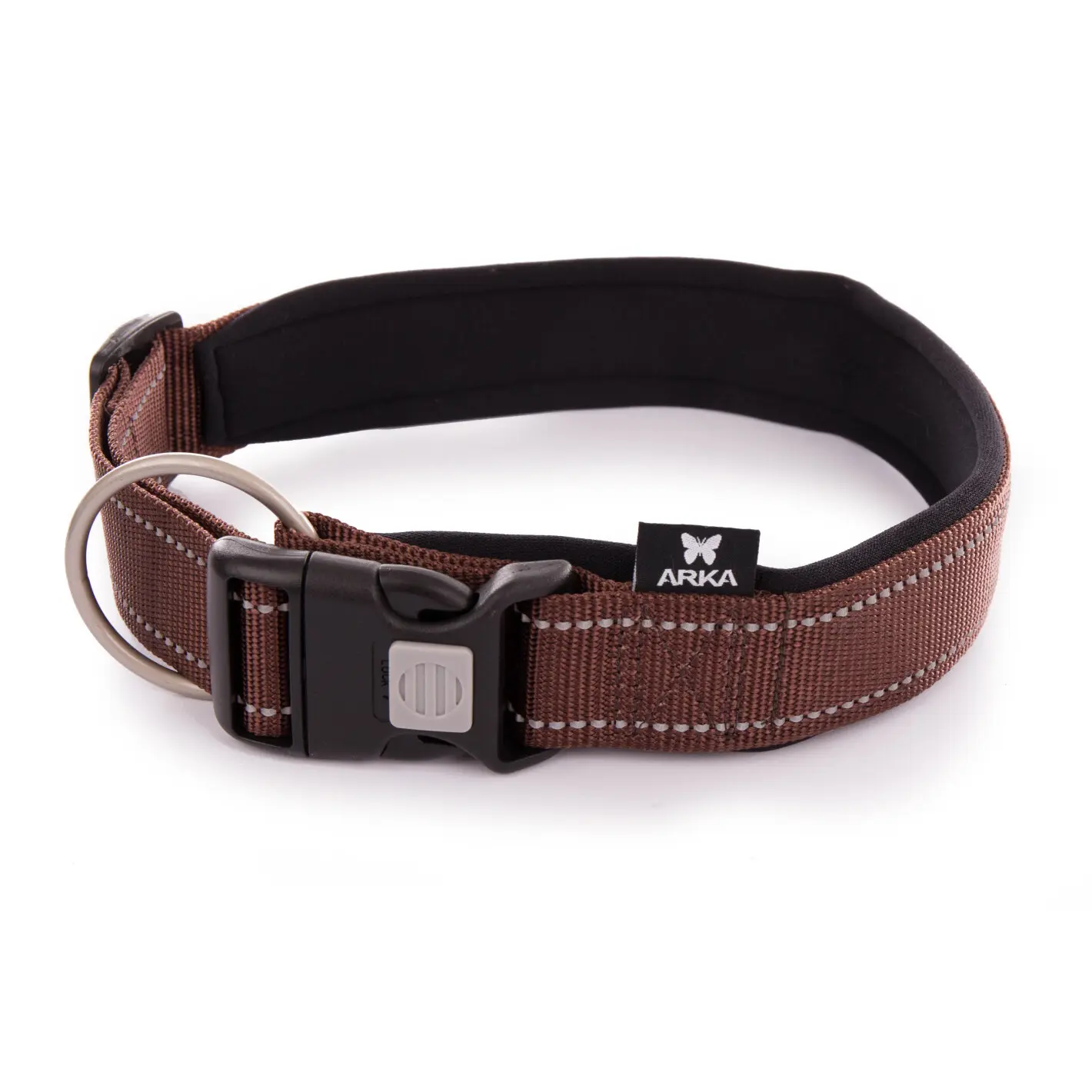Arka Haok Marron Adjustable Nylon Dog Collar Xl