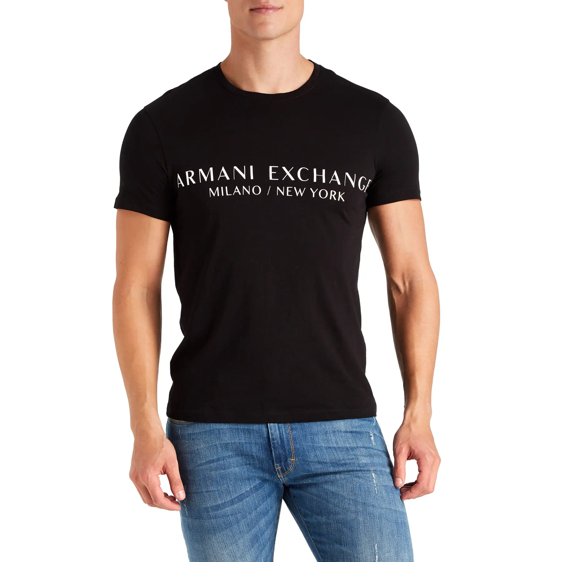 8058644539327 - T-Shirt mit Label-Print Modell milano nyc 8058644539327 - T-Shirt mit Label-Print Modell milano nyc