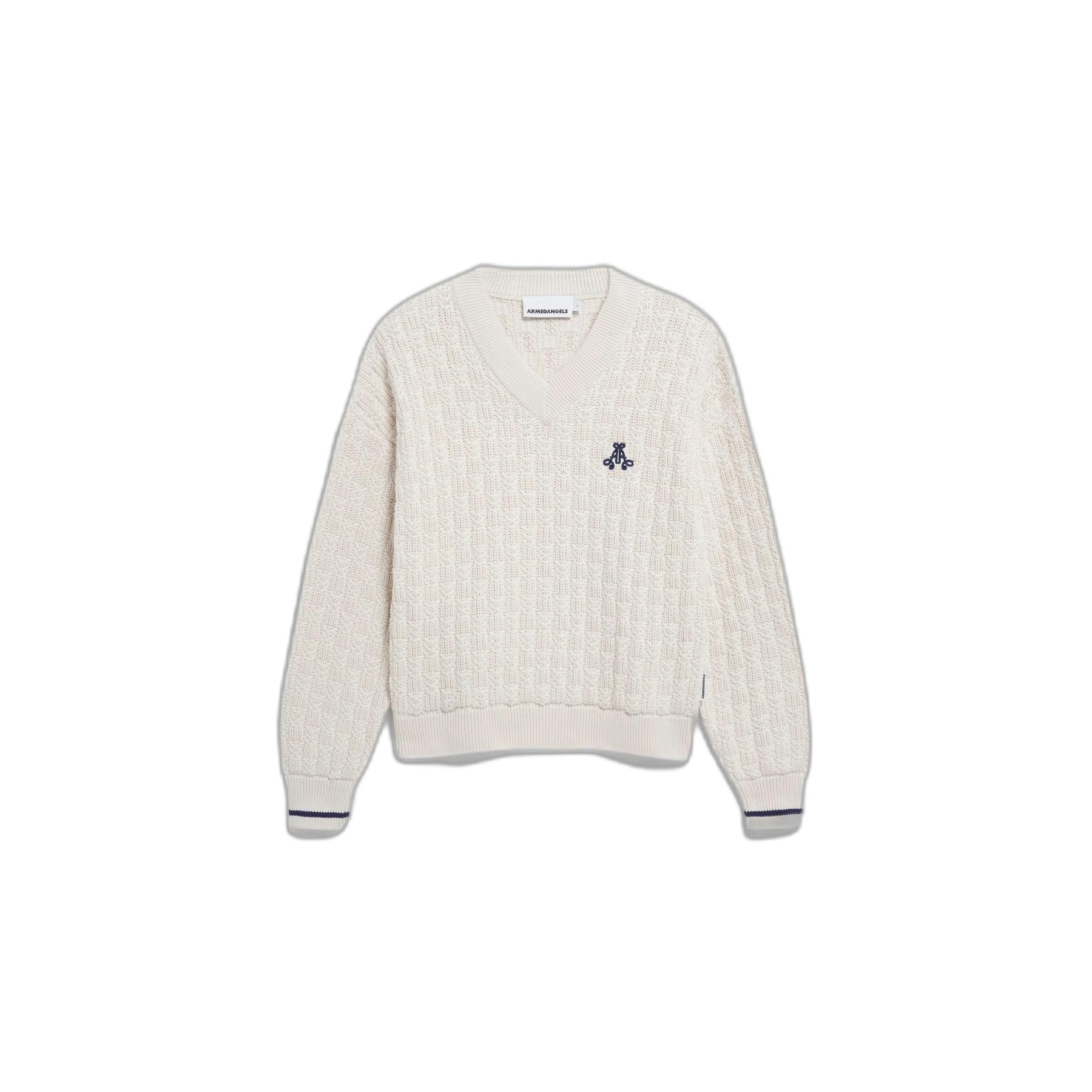 4255808139841 - Damen V-Ausschnitt Pulli Armedangels Caarlas Structure
