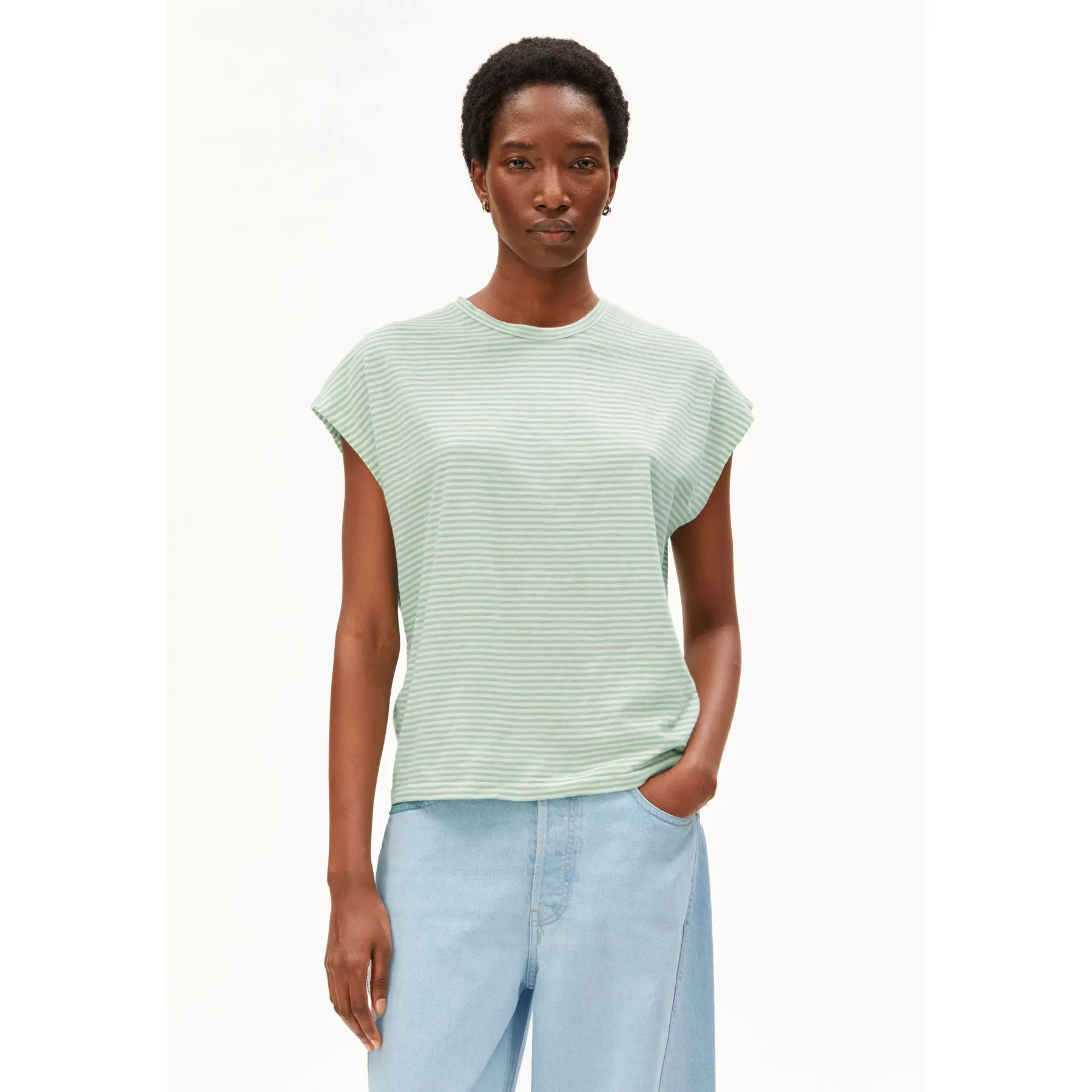 T-shirt da donna Armedangels Slub Stripe