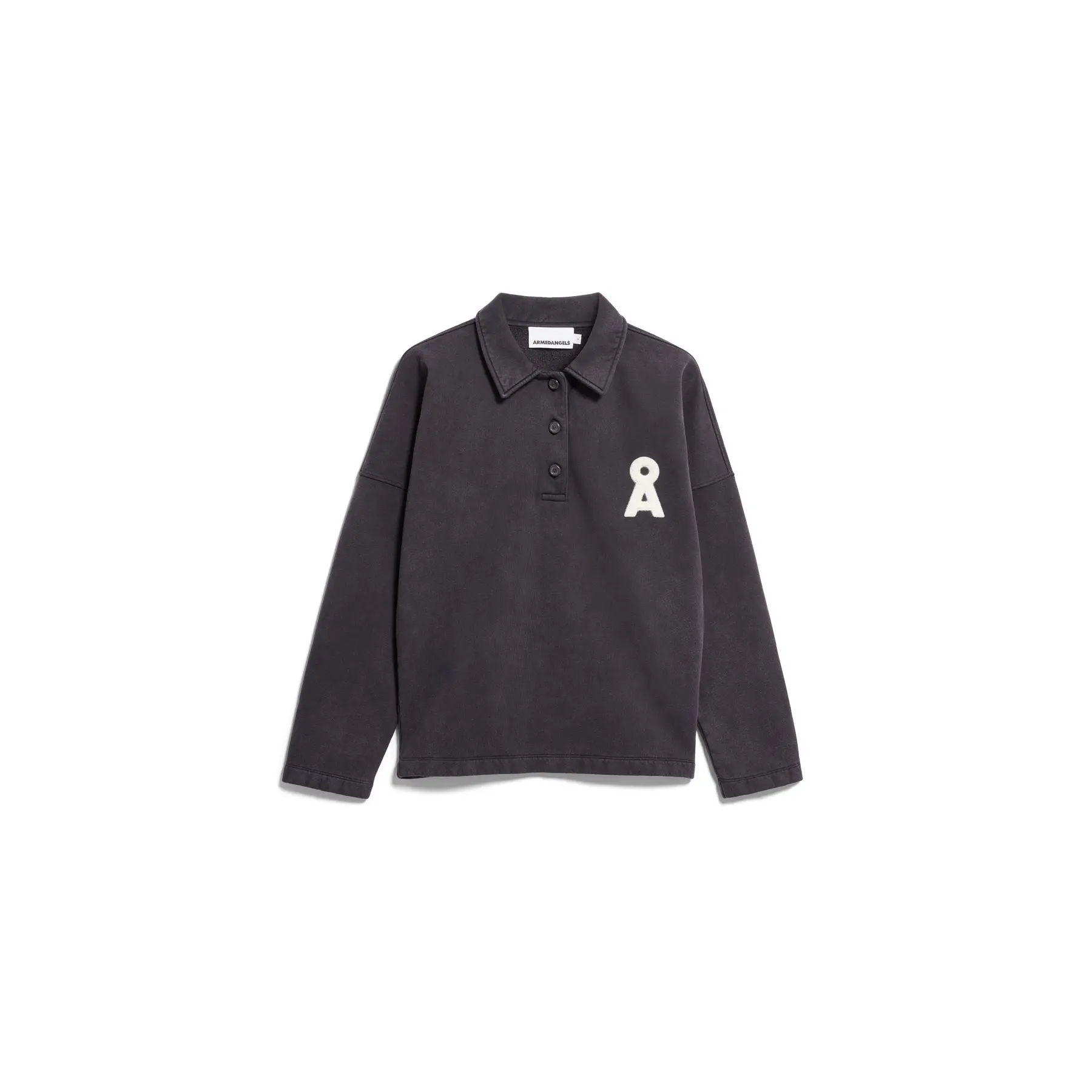 Felpa donna con collo a polo Armedangels