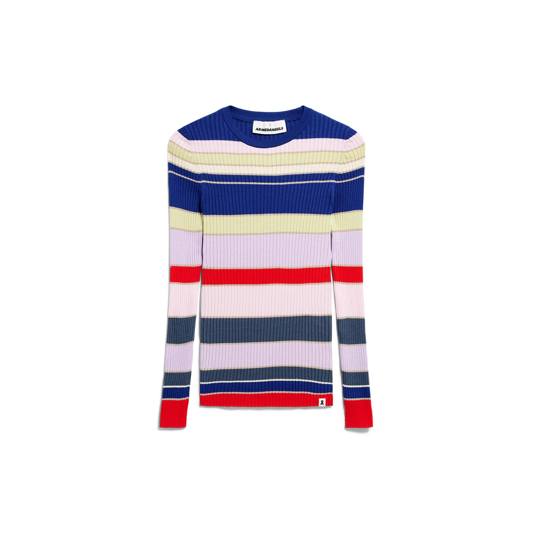 4255623496457 - Pullover Frau Alaania College Stripe