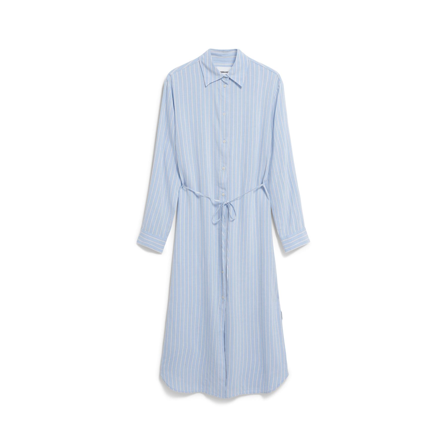 4255808102432 - Hemdkleid Damen Armedangels Mathaa Lino Stripes