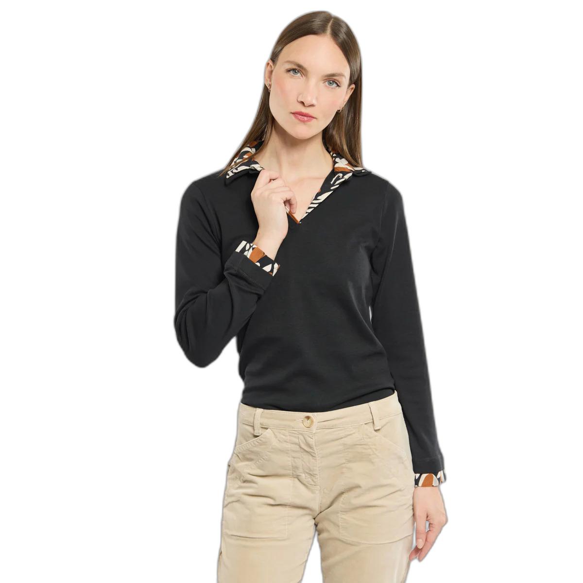 3667126430844 - Polo-Shirt langarm Damen Sandrine