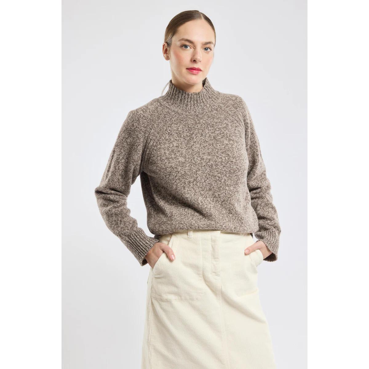 3667126422245 - Pullover mit Stehkragen aus Wolle für Damen Heritage