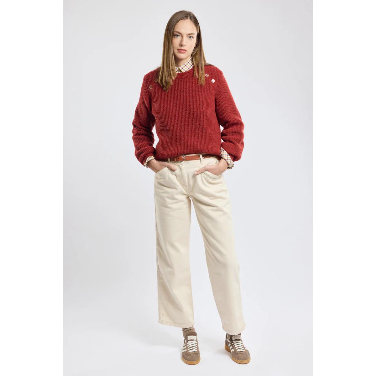 3667126428612 - Rundhalsausschnitt Pullover aus Alpakawolle und Wolle für Frauen Armor-Lux