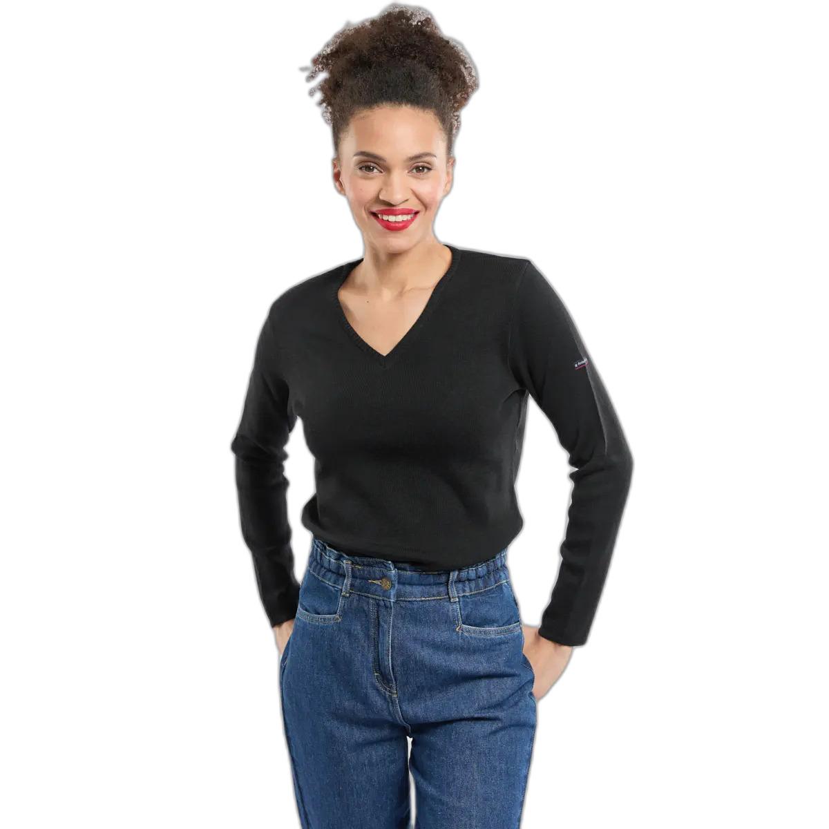 3664820210260 - Damen V-Ausschnitt Pulli Locmine