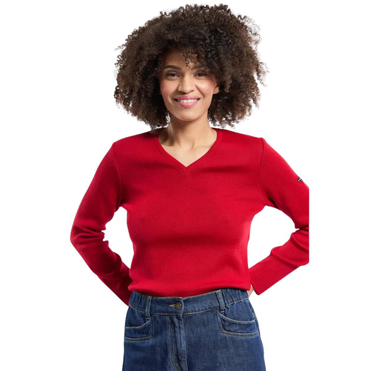 3664820020302 - Damen V-Ausschnitt Pulli Locmine