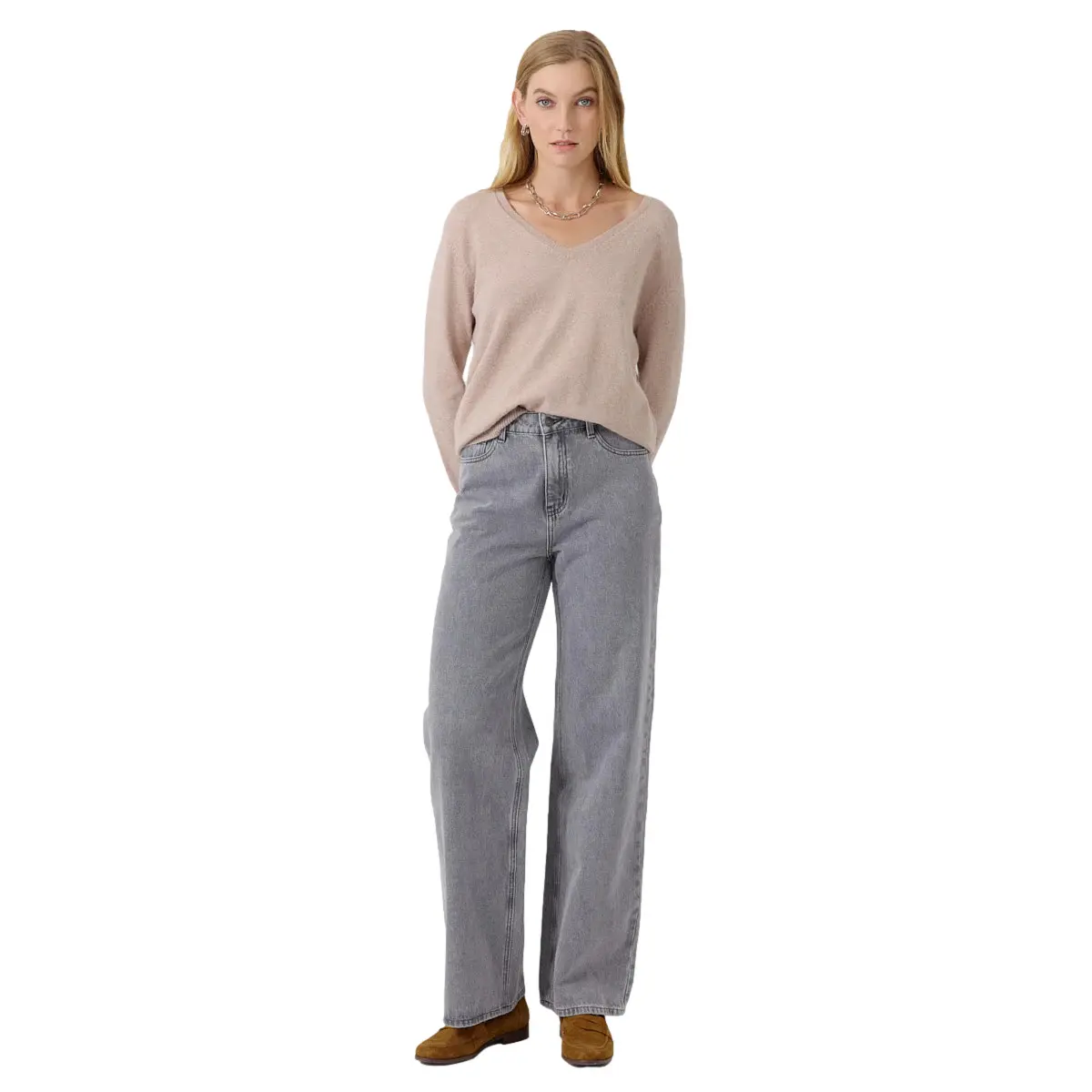 Damen-Pullover mit V-Ausschnitt Artlove Sandie