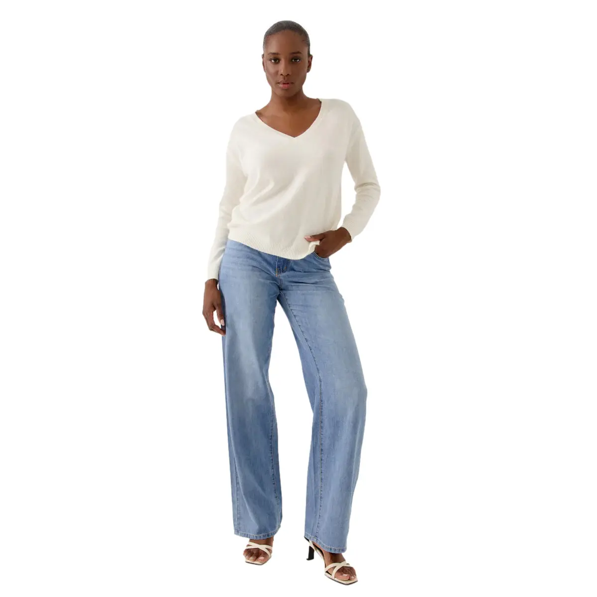 Damen-Pullover mit V-Ausschnitt Artlove Sandie