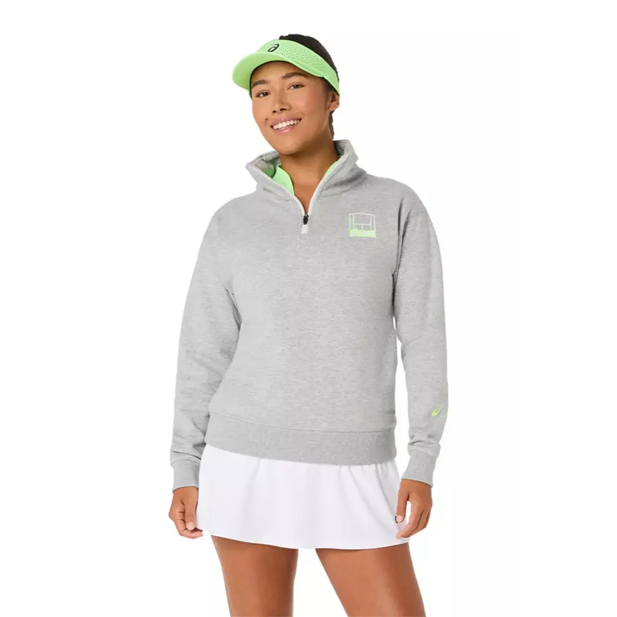 Sweatshirt 1/2 Zip Women Asics Court Core