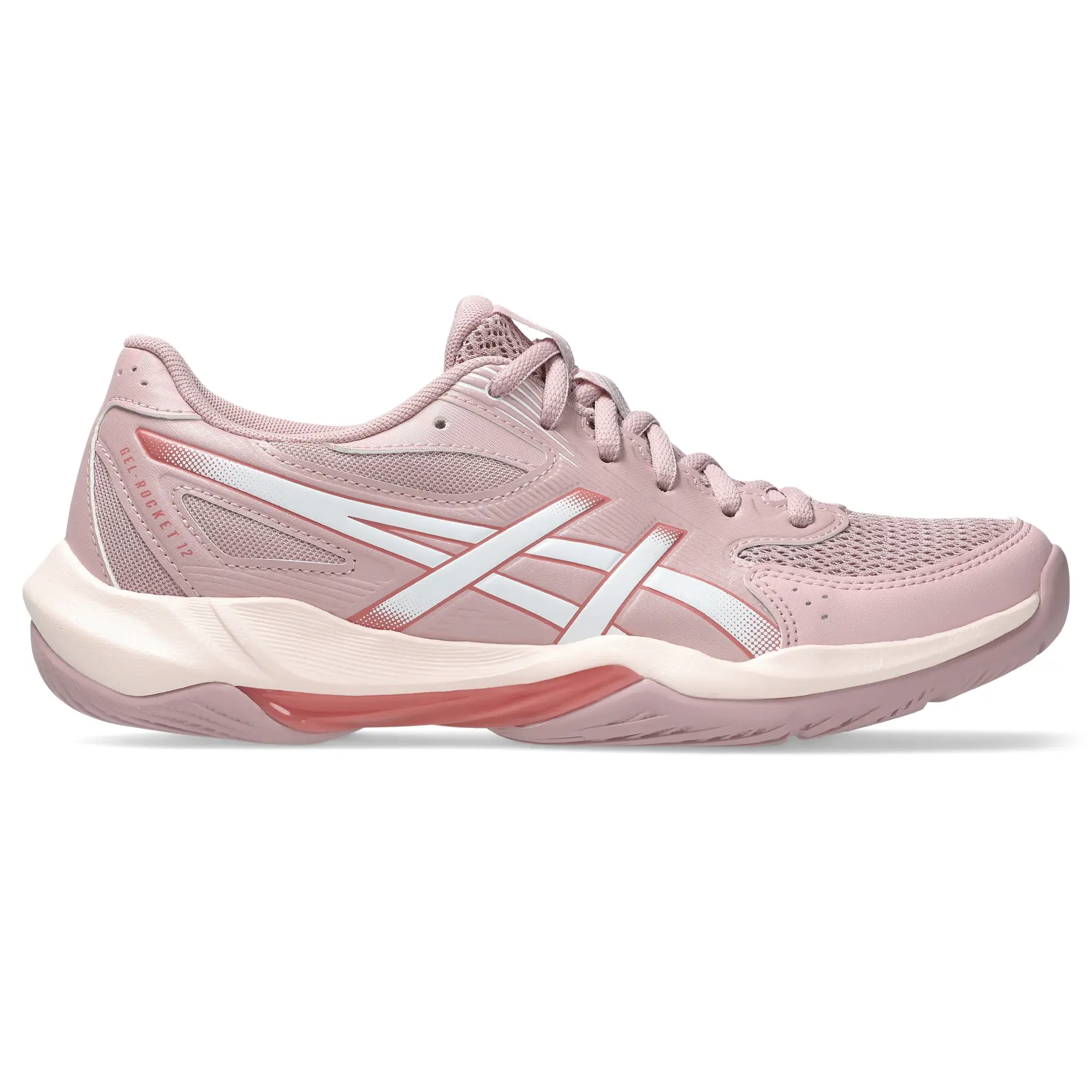 Asics Per Donna. 1072A119 Sneakers Rosa Gel-Rocket 12 (40), Basso, Stringhe, Casual, Sportivo, Multisport