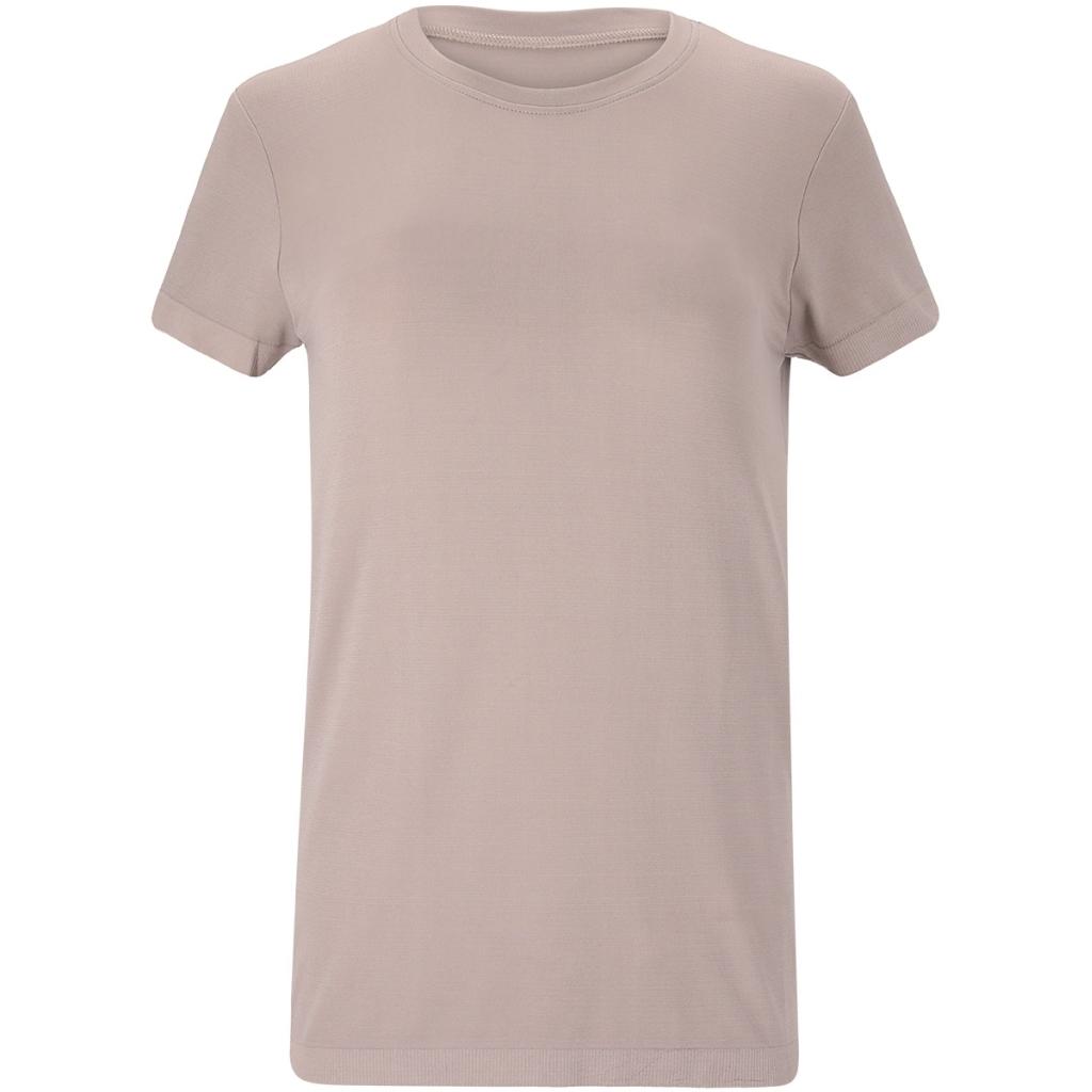 5715325102142 - ATHLECIA - Womens Julee Loose Fit Seamless Tee - Funktionsshirt Gr XXS XS braun grau