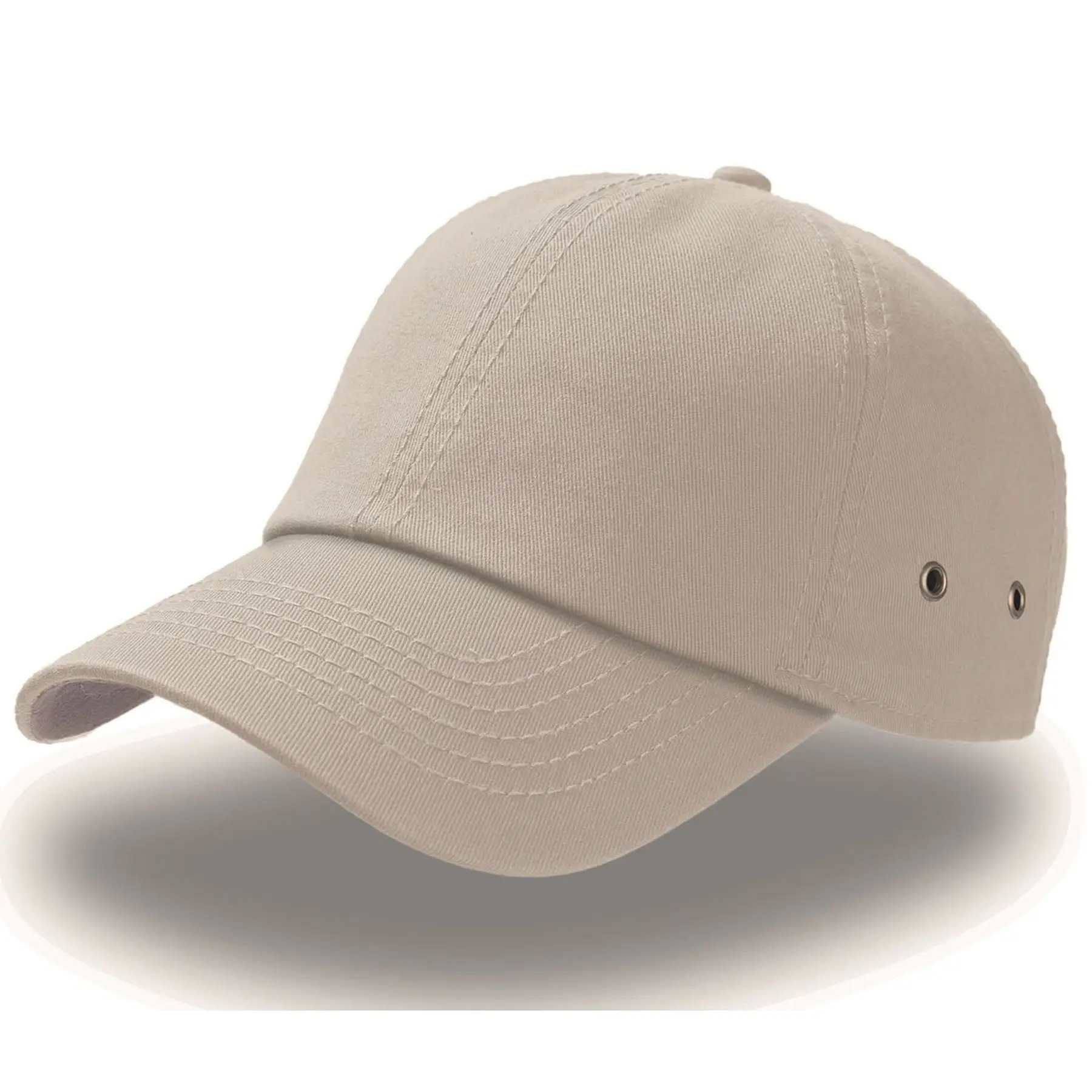 Atlantis Headwear Unisex Beige Baseball Cap Action