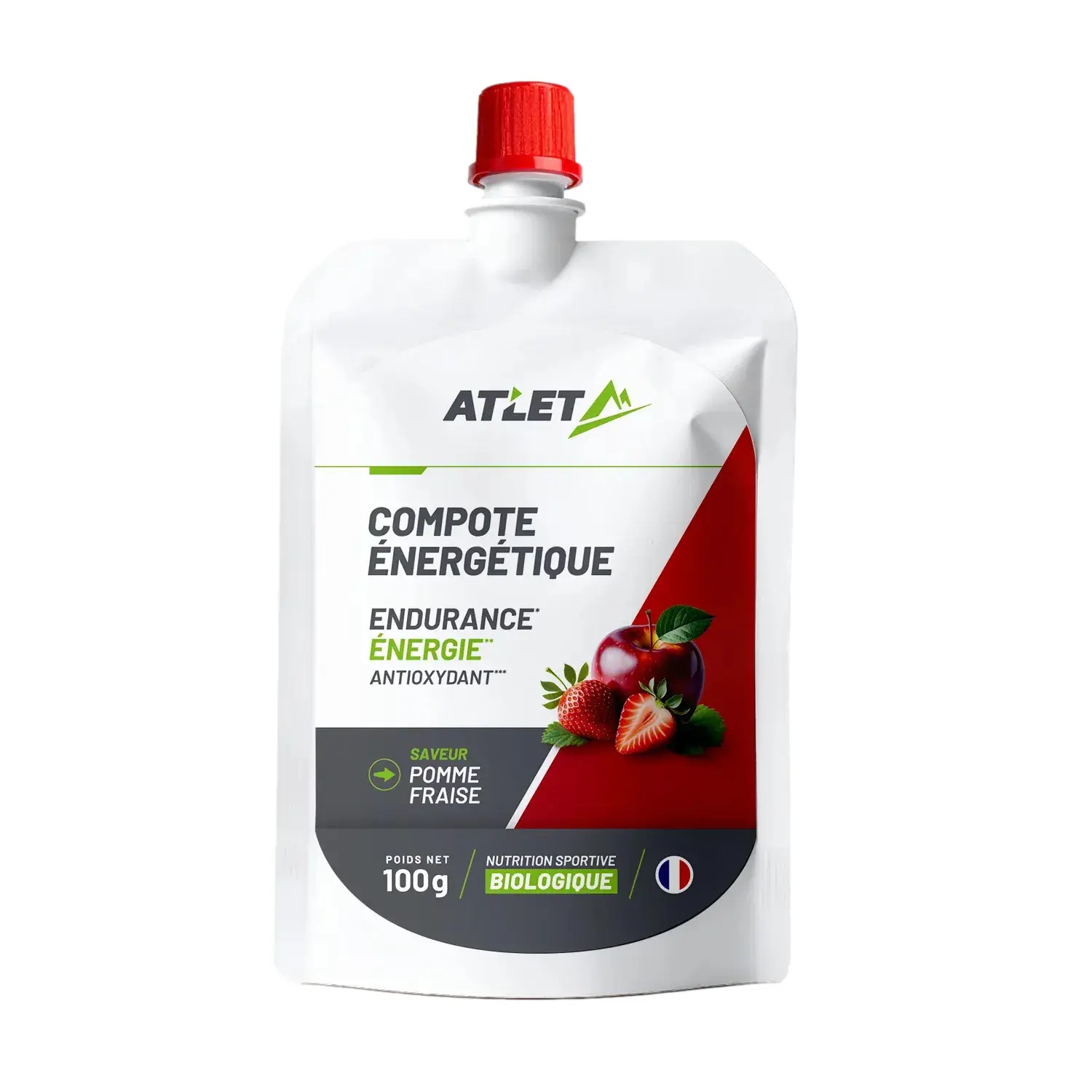 Atlet Nutrition Gris Organic Energy Apples And Strawberries Compote