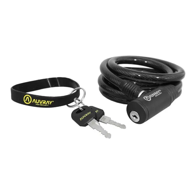 Velo Store - UK Spiral bicycle lock with key, special for rental companies, in individual bag without holder Auvray | Extra 10% off with Subscription, Postage £16.79 to UK Fedex.